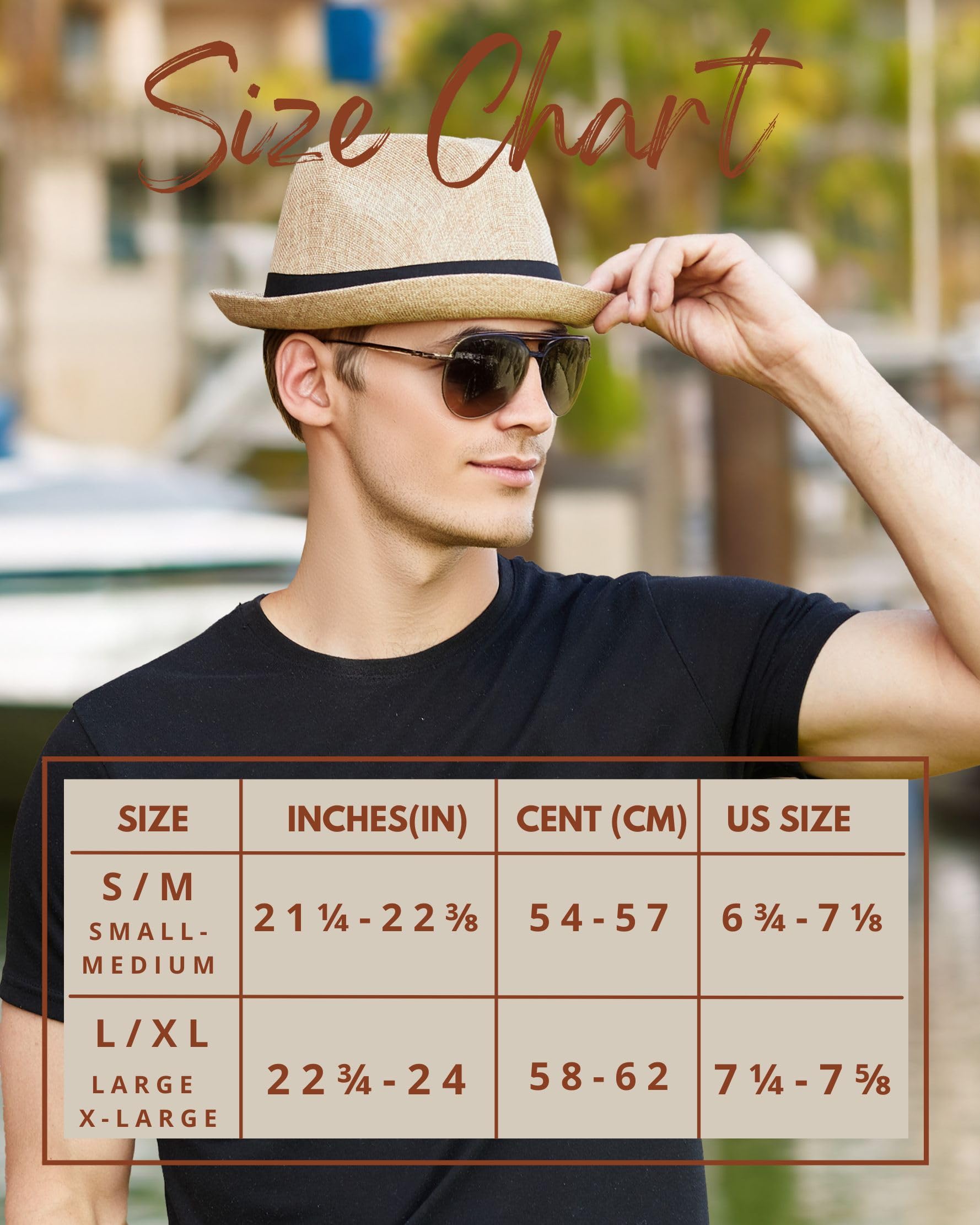 Funky Junque Premium Fedora Hat - Stylish Sun Protection for Men & Women - Perfect for Summer Beach, Travel & Outdoors