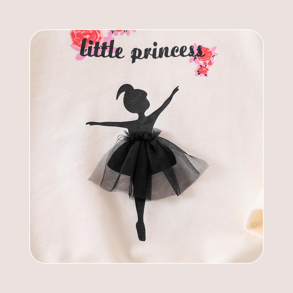 3-9 T Kids Toddler Girl Clothes Letter Print Sweatshirt Flared Pants 2Pc Outfits Set