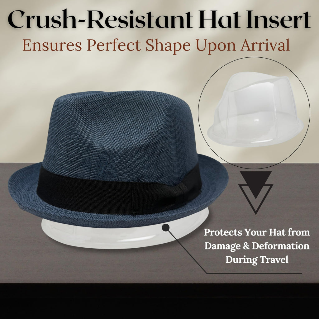 Funky Junque Premium Fedora Hat - Stylish Sun Protection for Men & Women - Perfect for Summer Beach, Travel & Outdoors