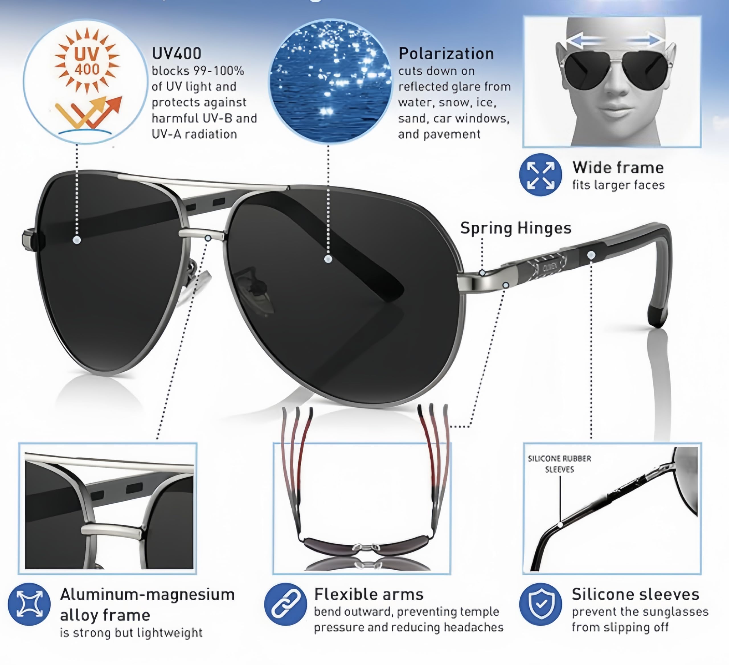 Adjustable Tint Sunglasses, 1-9 Gears Steampunk Retro Metal Round Polarized Glasses with ND Filter Lenses