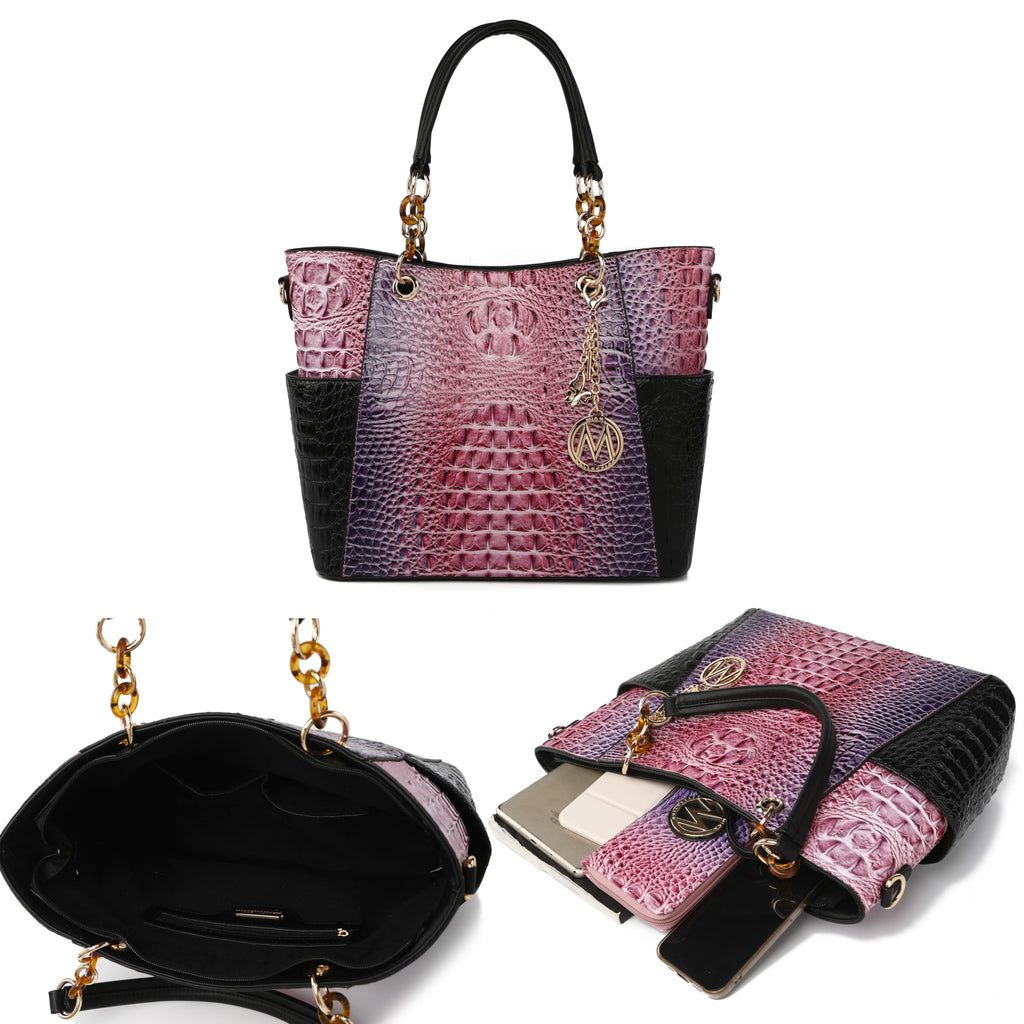 MKF Collection Tote Bag for Women, Handbag Set with Wallet-Top-Handle- Vegan Leather Purse