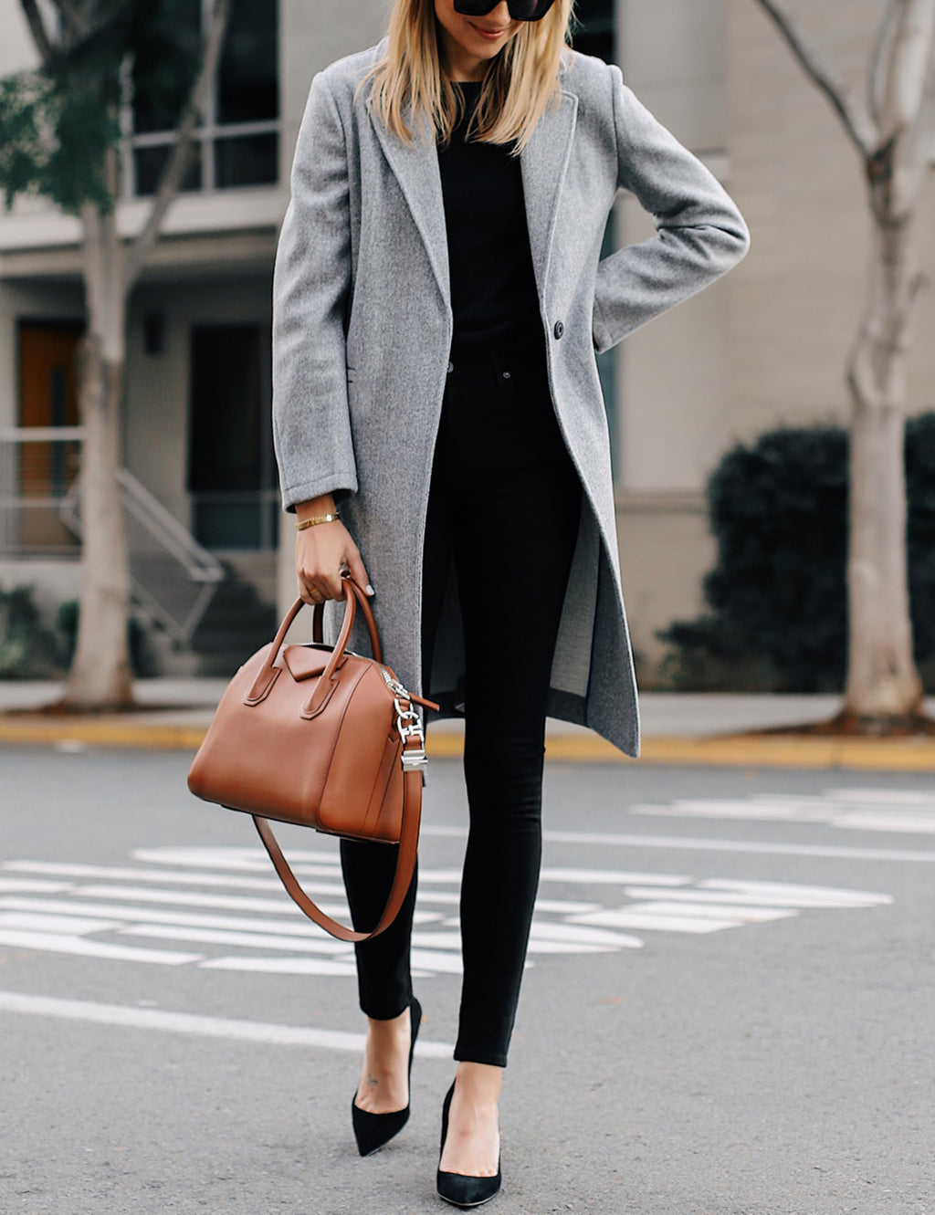 Hooever Women's Winter Wool Coat Casual Notch Lapel Single-Breasted Peacoat