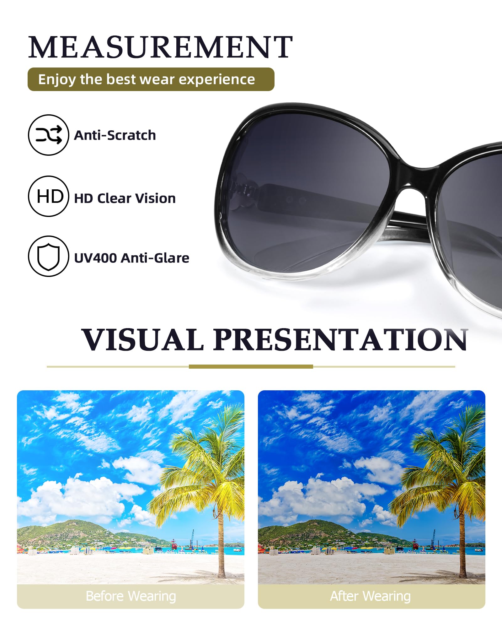 FIMILU Sunglasses for Women Trendy Polarized Sunglasses Oversized Big Sun Glasses Ladies Shades UV Protection