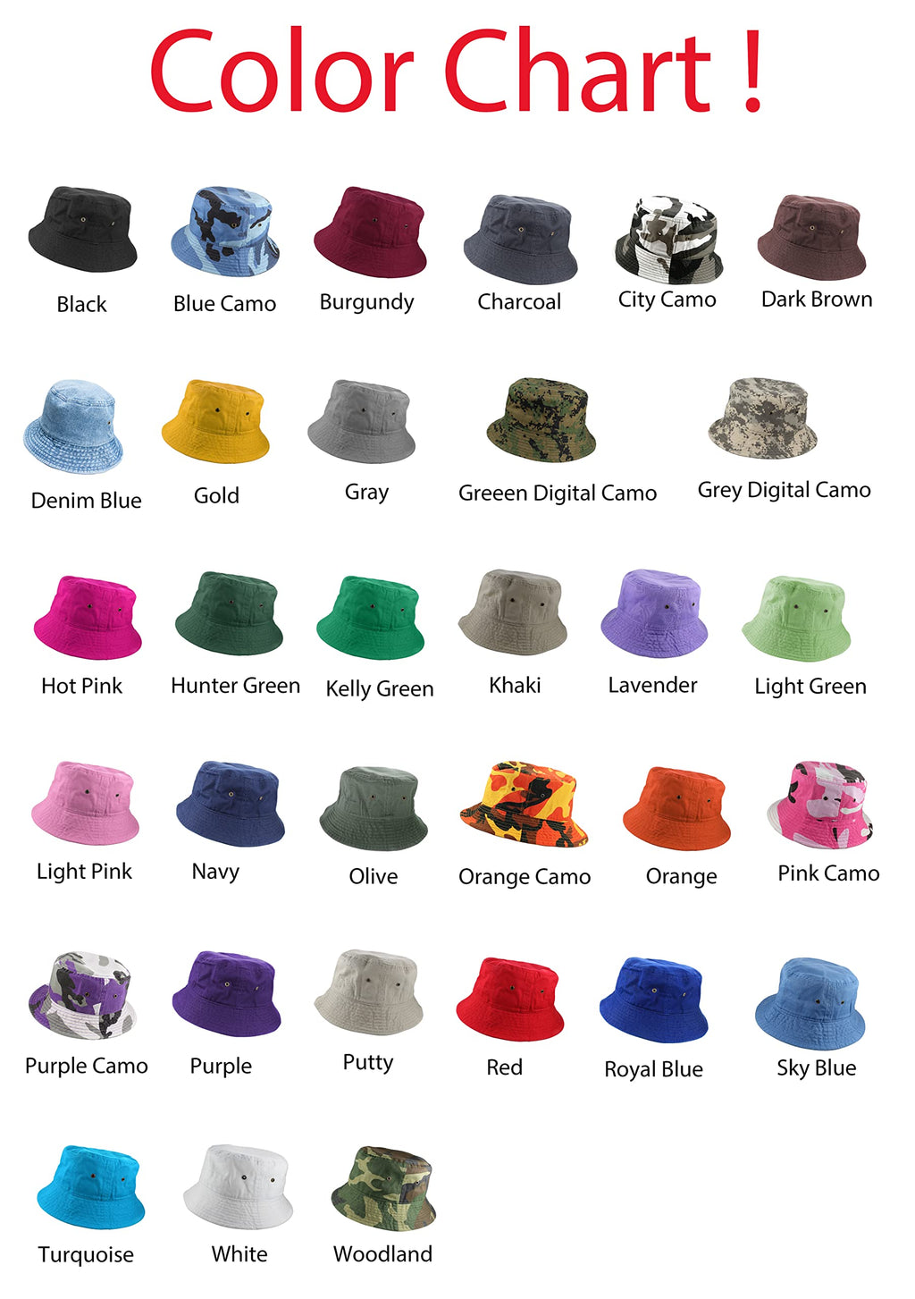 Gelante Solid Color 100% Cotton Bucket Hat for Women and Men Packable Travel Summer Beach Hat