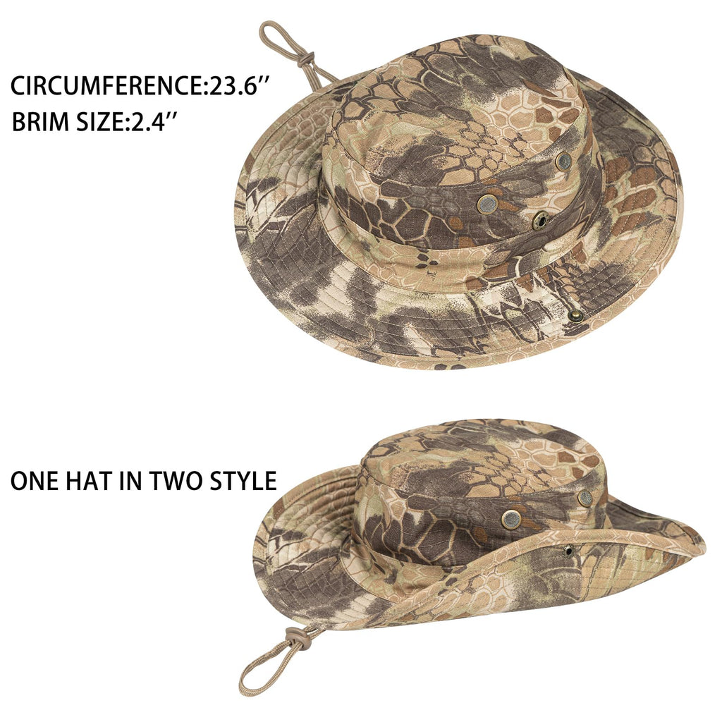 Sun Hats for Men Women Boonie Hat Foldable Fishing Hat UPF 50+ Bucket Hat for Fishing Hiking Garden Safari Beach