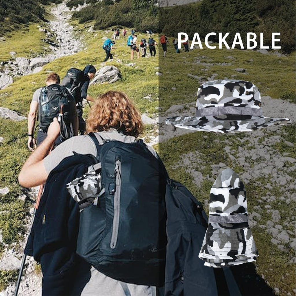 Sun Hats for Men Women Bucket Hat UPF 50+ UV Protection Boonie Hat for Safari Fishing Hiking Garden Beach