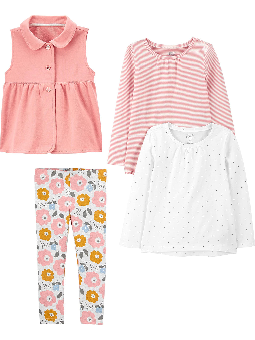 Simple Joys by Carter's girls 4-piece Playwear Set