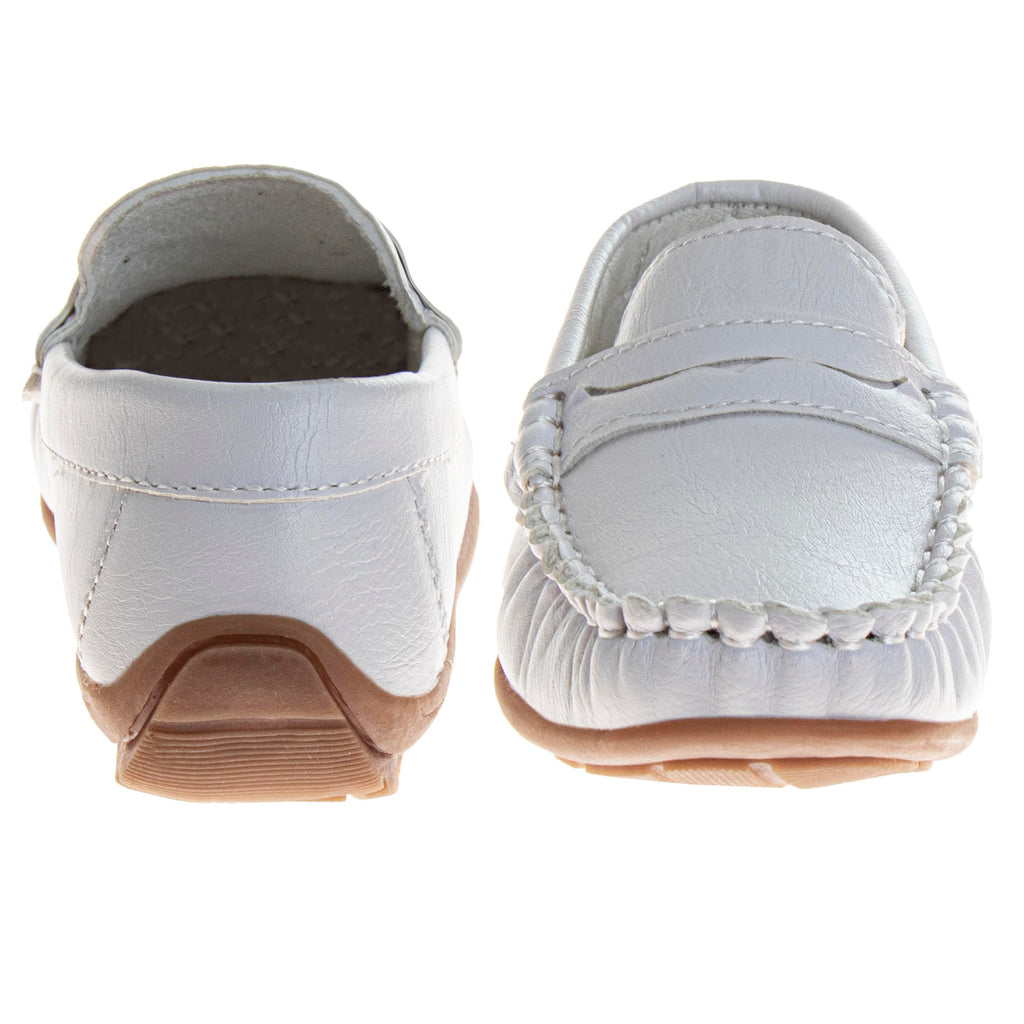 Josmo Boys Moccasin Driving Loafers - Casual Dress Penny Slip On Boat Shoes (Sizes: 5-10 Toddlers / 11-13 Little Kids / 1-5 Big Kids)