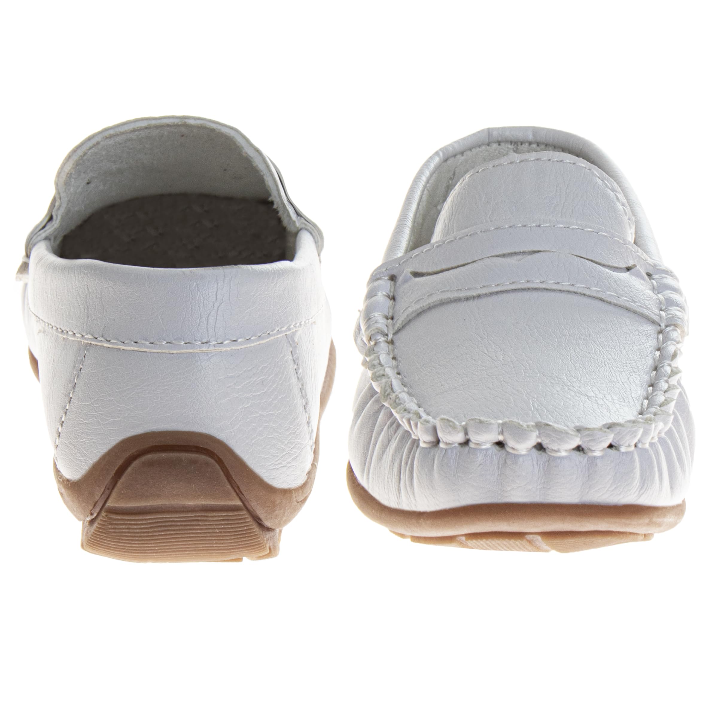 Josmo Boys Moccasin Driving Loafers - Casual Dress Penny Slip On Boat Shoes (Sizes: 5-10 Toddlers / 11-13 Little Kids / 1-5 Big Kids)