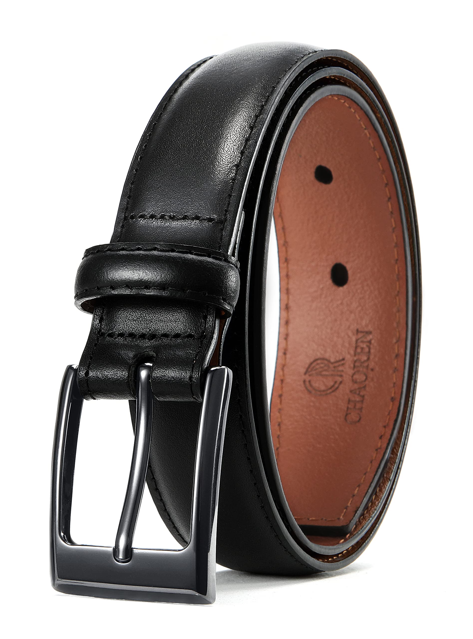CHAOREN Mens Belts Leather 1 1/8" for Gift Men - Perfect Companion to Mens Dress Shoes