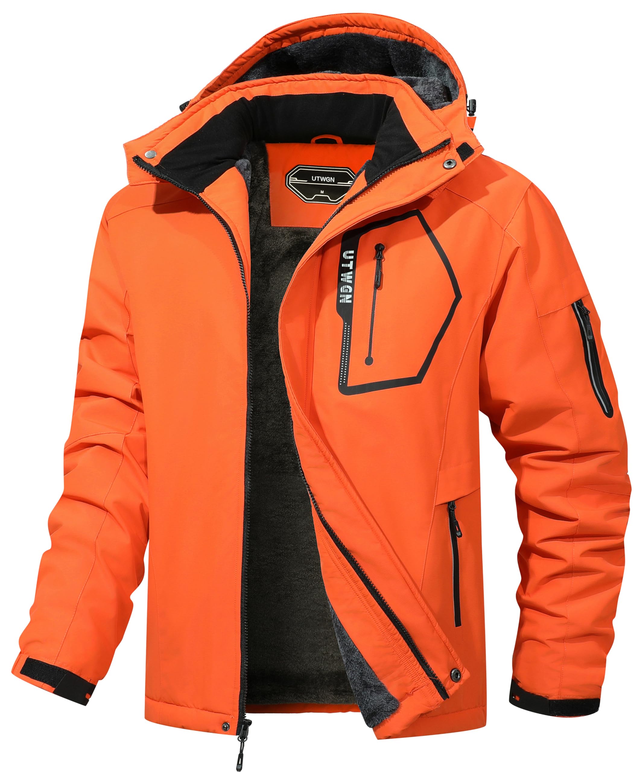 Men's Ski Jacket Winter Warm Snow Coat Waterproof Windbreaker Hooded Work Outerwear Snowboarding Jackets
