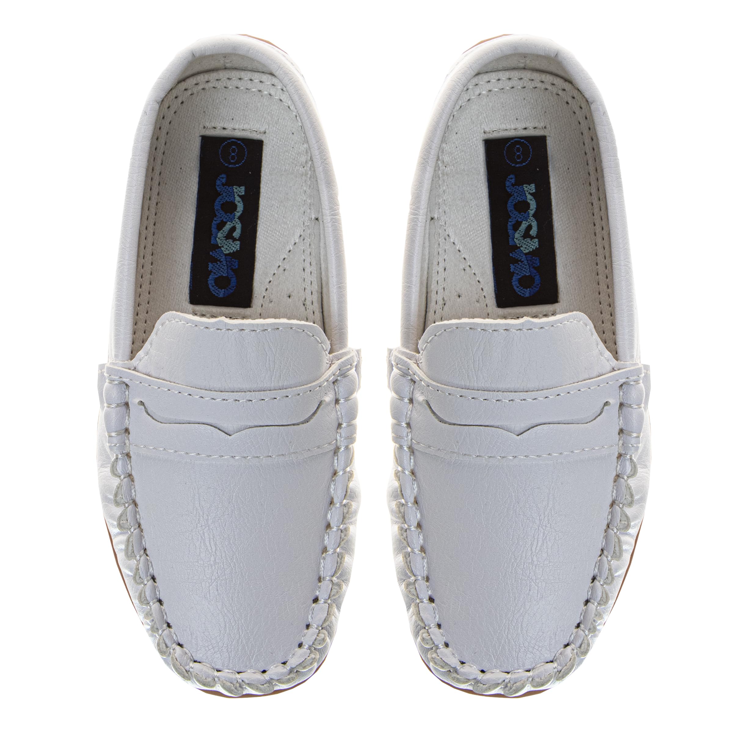 Josmo Boys Moccasin Driving Loafers - Casual Dress Penny Slip On Boat Shoes (Sizes: 5-10 Toddlers / 11-13 Little Kids / 1-5 Big Kids)