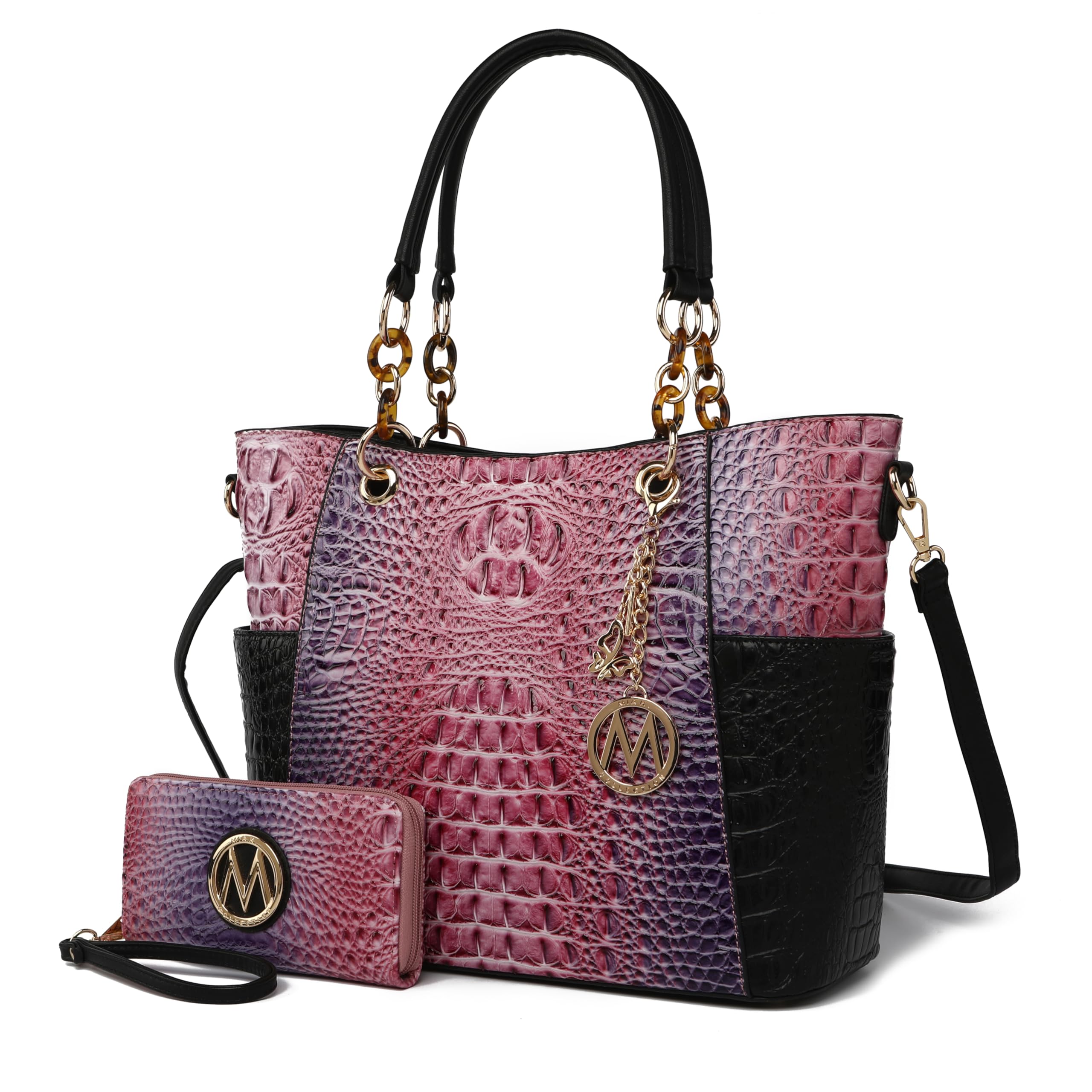 MKF Collection Tote Bag for Women, Handbag Set with Wallet-Top-Handle- Vegan Leather Purse