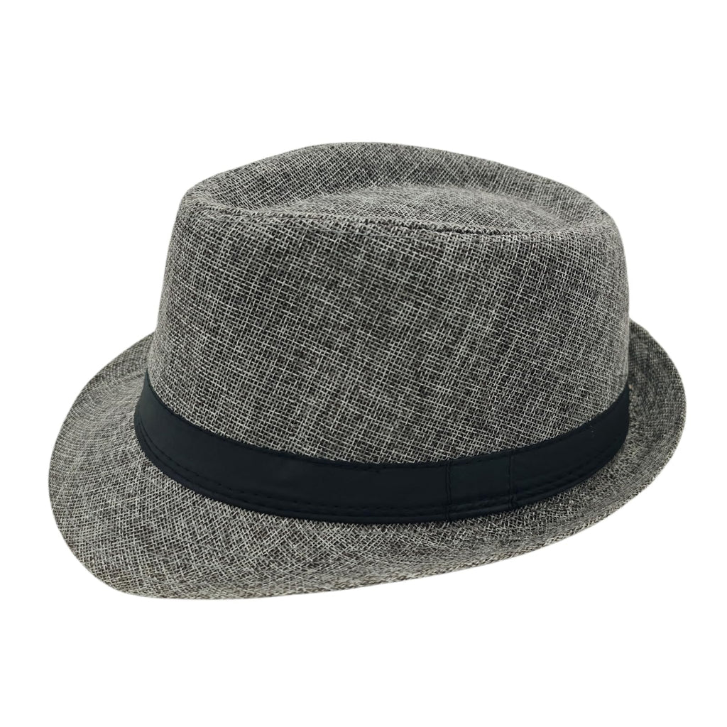 Unisex Classic 1920s Fedora Hat Short Brim Panama Trilby Hat Summer Beach Cap for Men Women