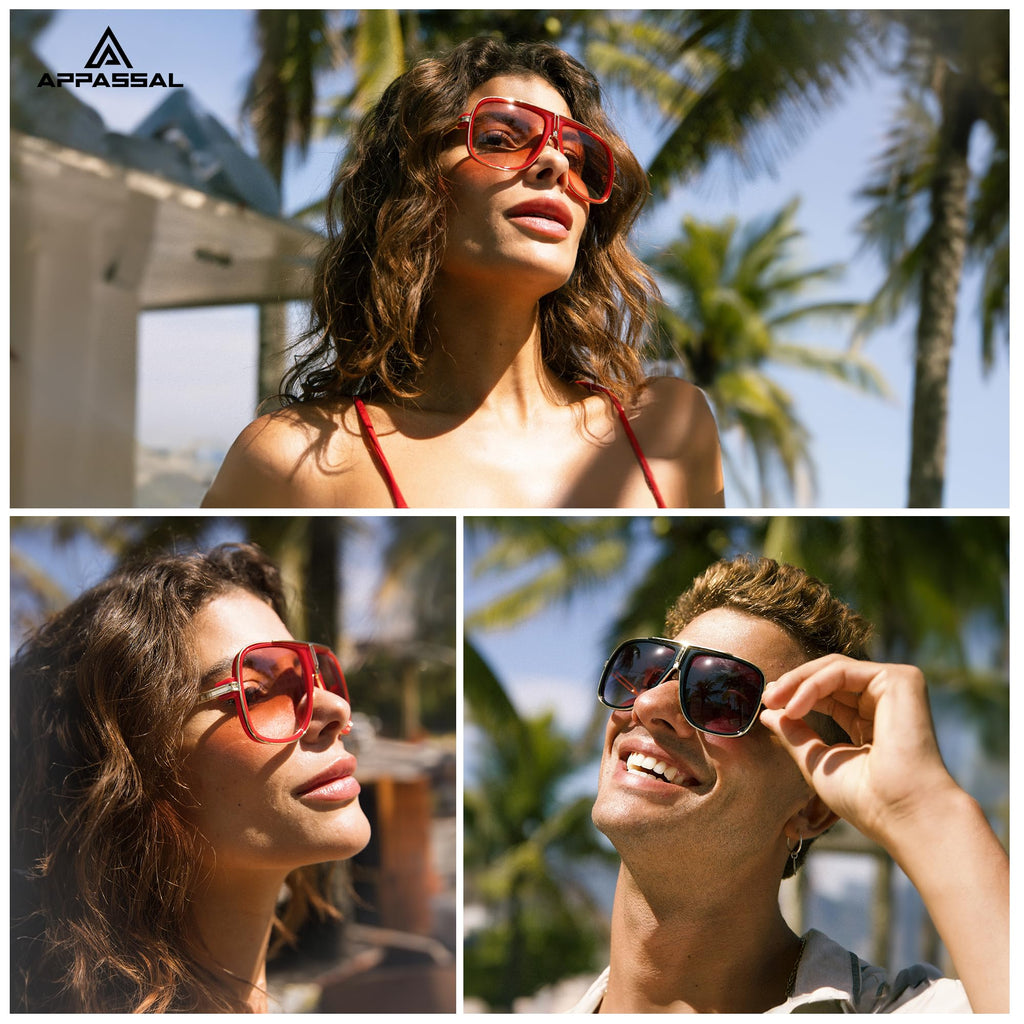 Retro Aviator Sunglasses for Women Men Oversized 70s 90s Square Womens Mens Sunnies AP3683