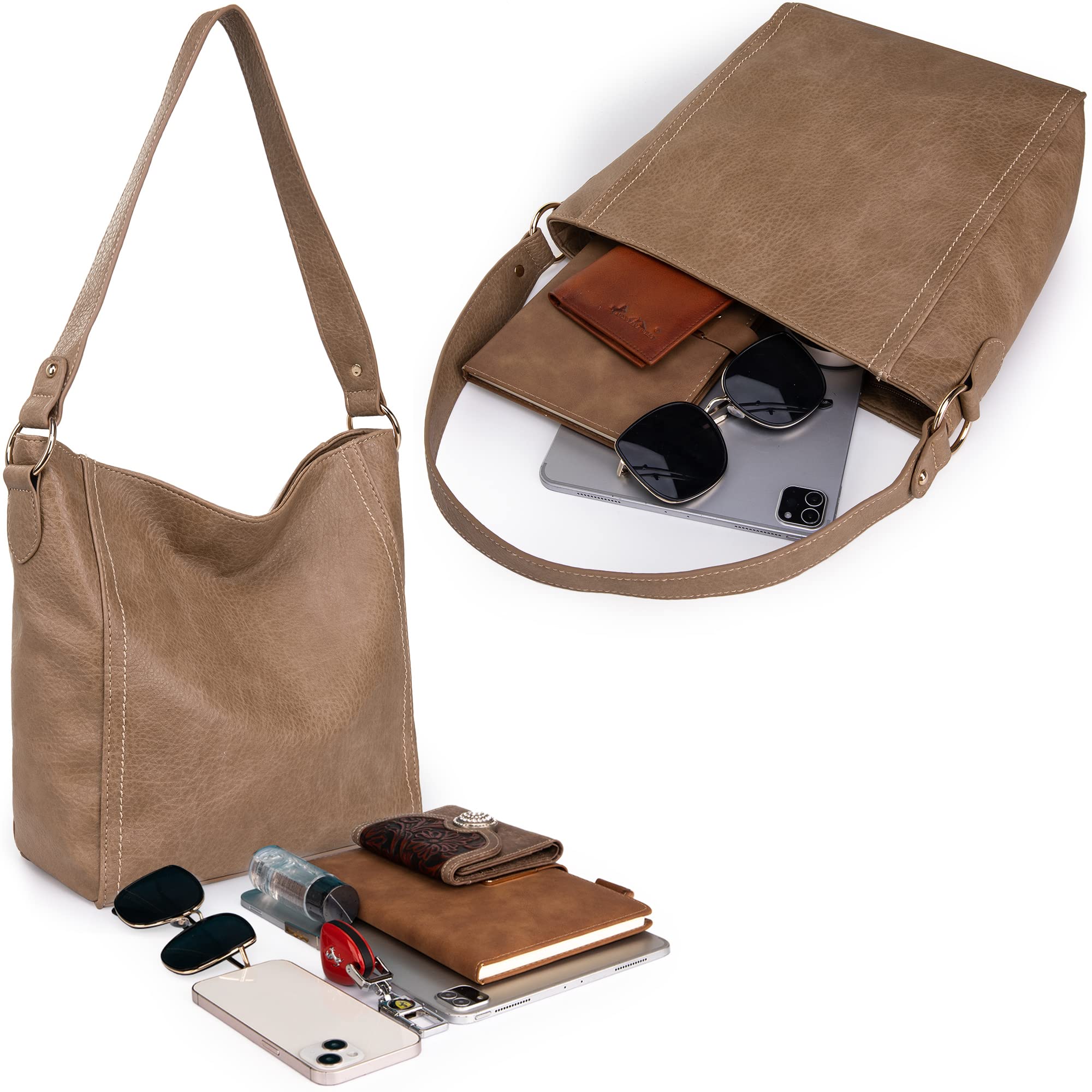 Montana West Purse for Women Trendy Soft Shoulder Purses and Handbags Hobo Bags