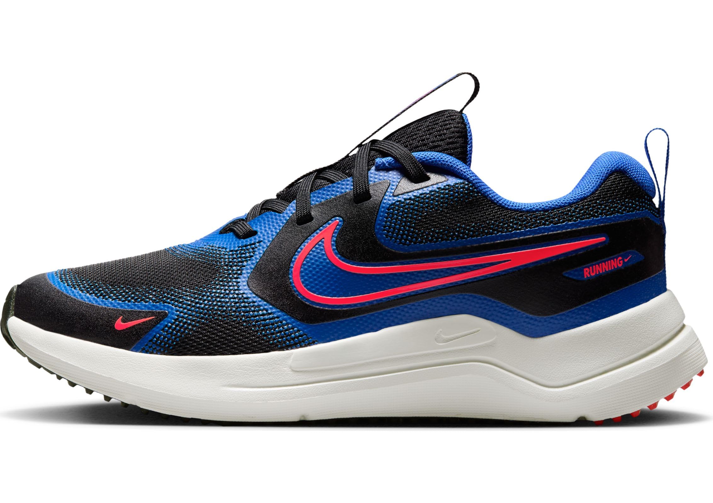 Nike Cosmic Runner Big Kids' Road Running Shoes (HM4402-002, Black/Hyper Royal/Summit White/Bright Crimson)