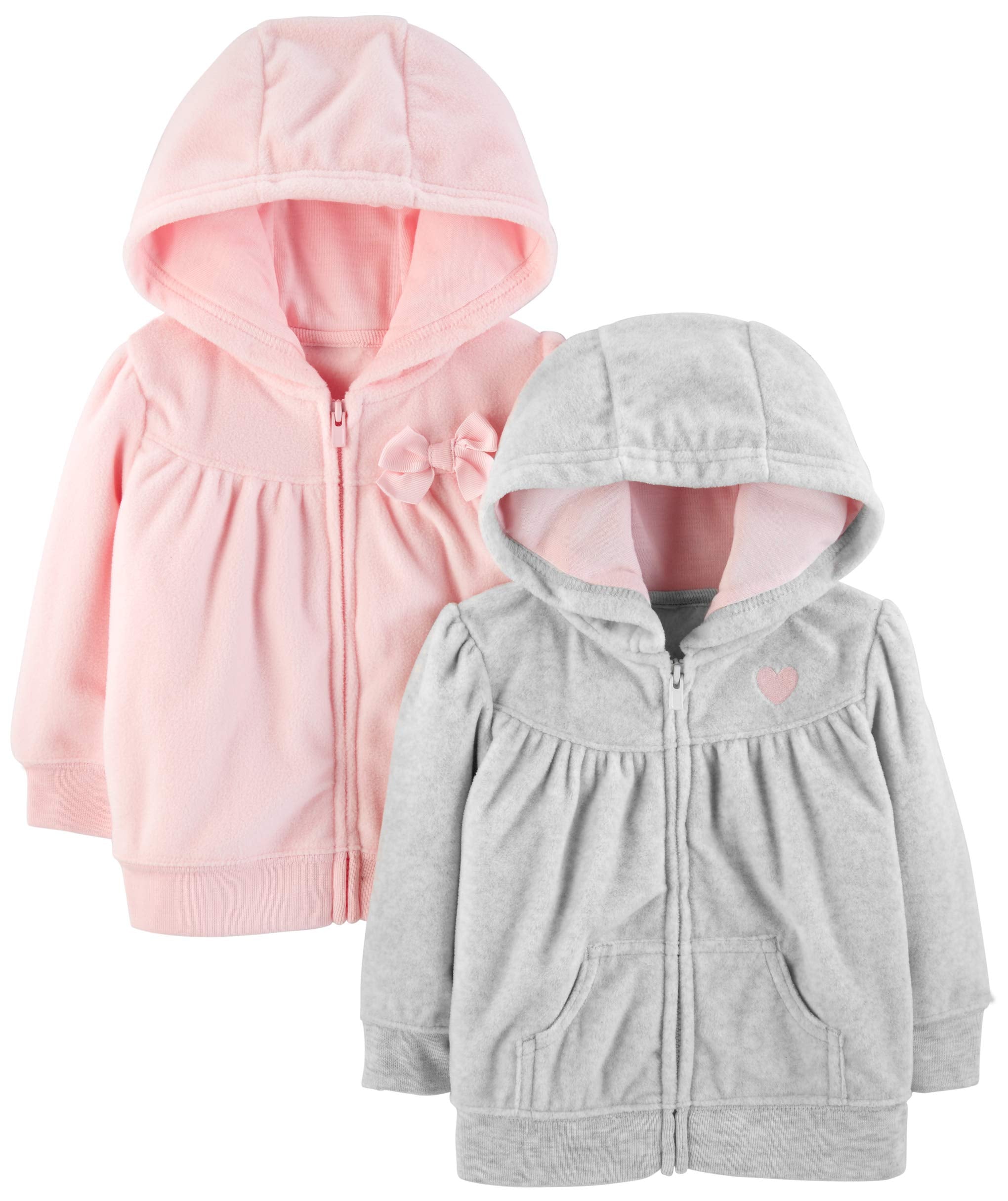 Simple Joys by Carter's girls 2-pack Full Zip Hoodies