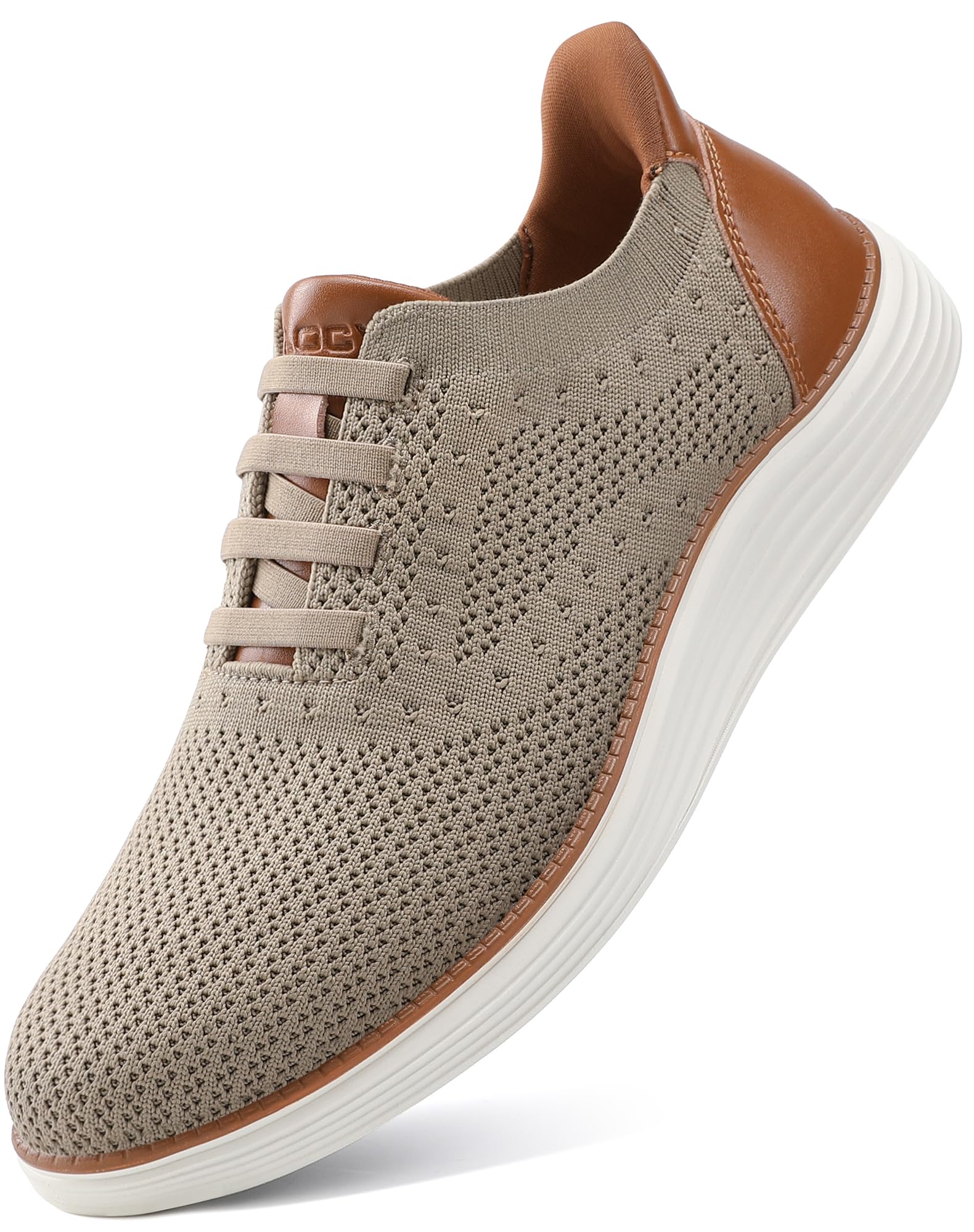 VILOCY Men's Hands Free Slip on Casual Dress Tennis Walking Shoes Laceless Fashion Sneakers Breeze Business Oxfords