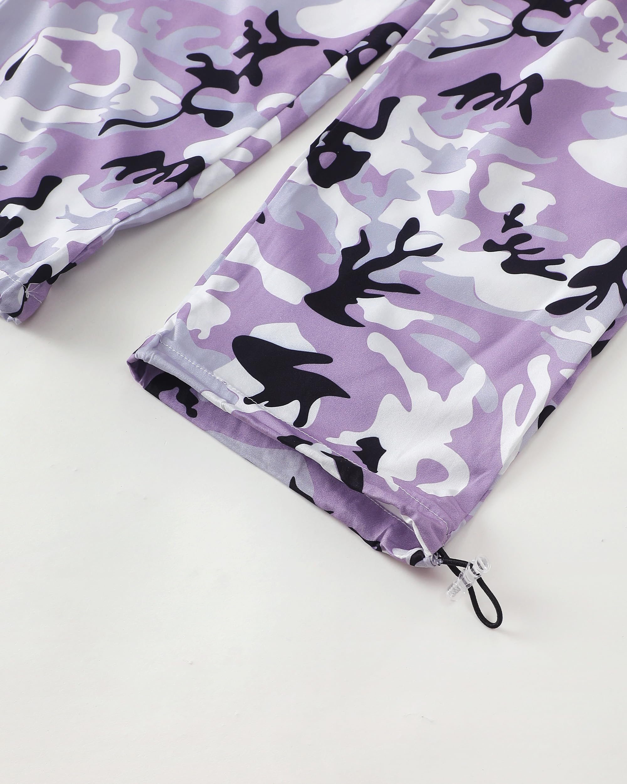 Girls Clothes Tween Girl Clothing Long Sleeve Ruched Drawstring Ribbed Knit Top Camo Cargo Pants Fall Winter Outfits