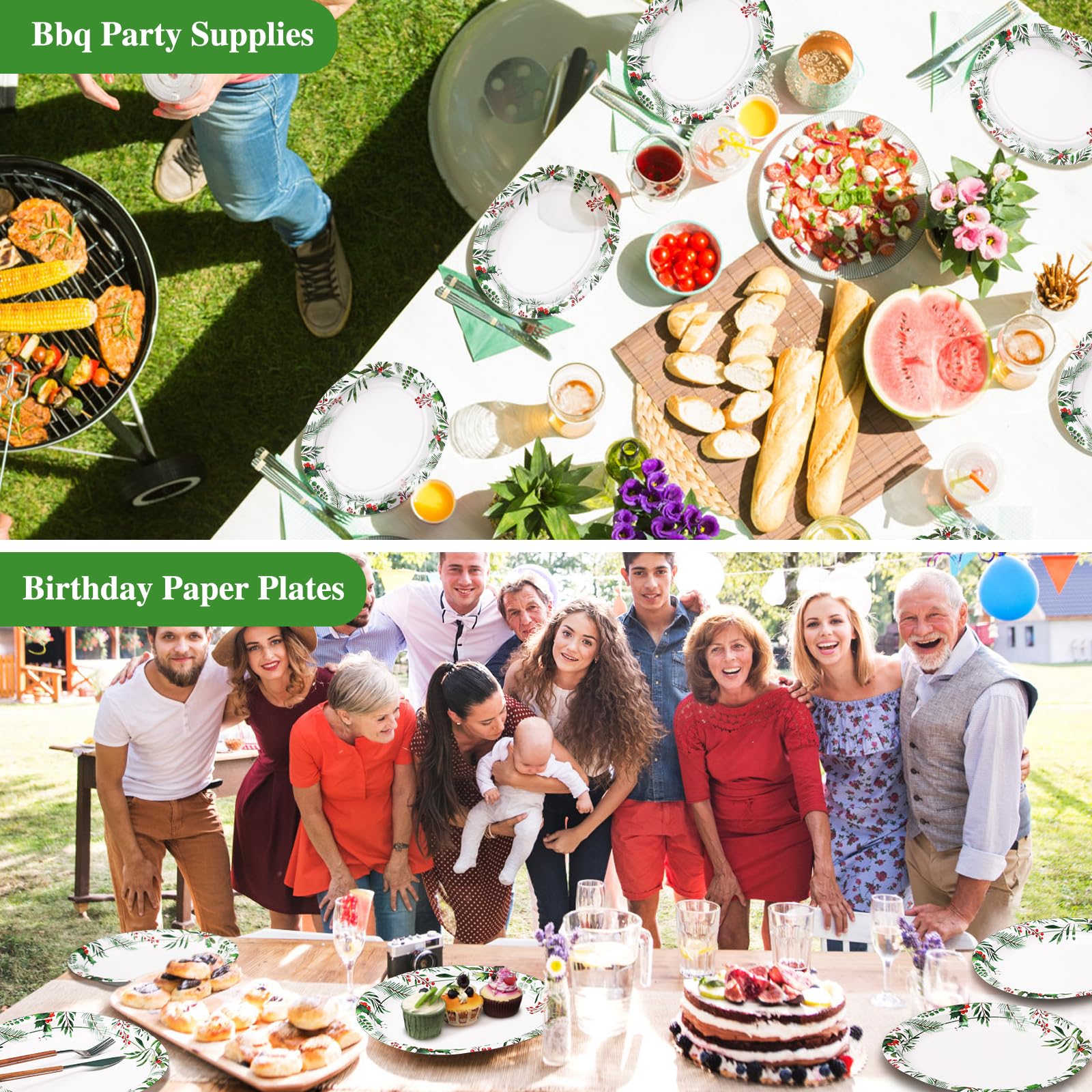 50 Pack Oval Thanksgiving Plates 12 x 10 Inch Thanksgiving Paper Plates Heavy Duty - Large Disposable Dinner Platters,Turkey Pumpkin Autumn Fall Harvest Thanksgiving Party Decor