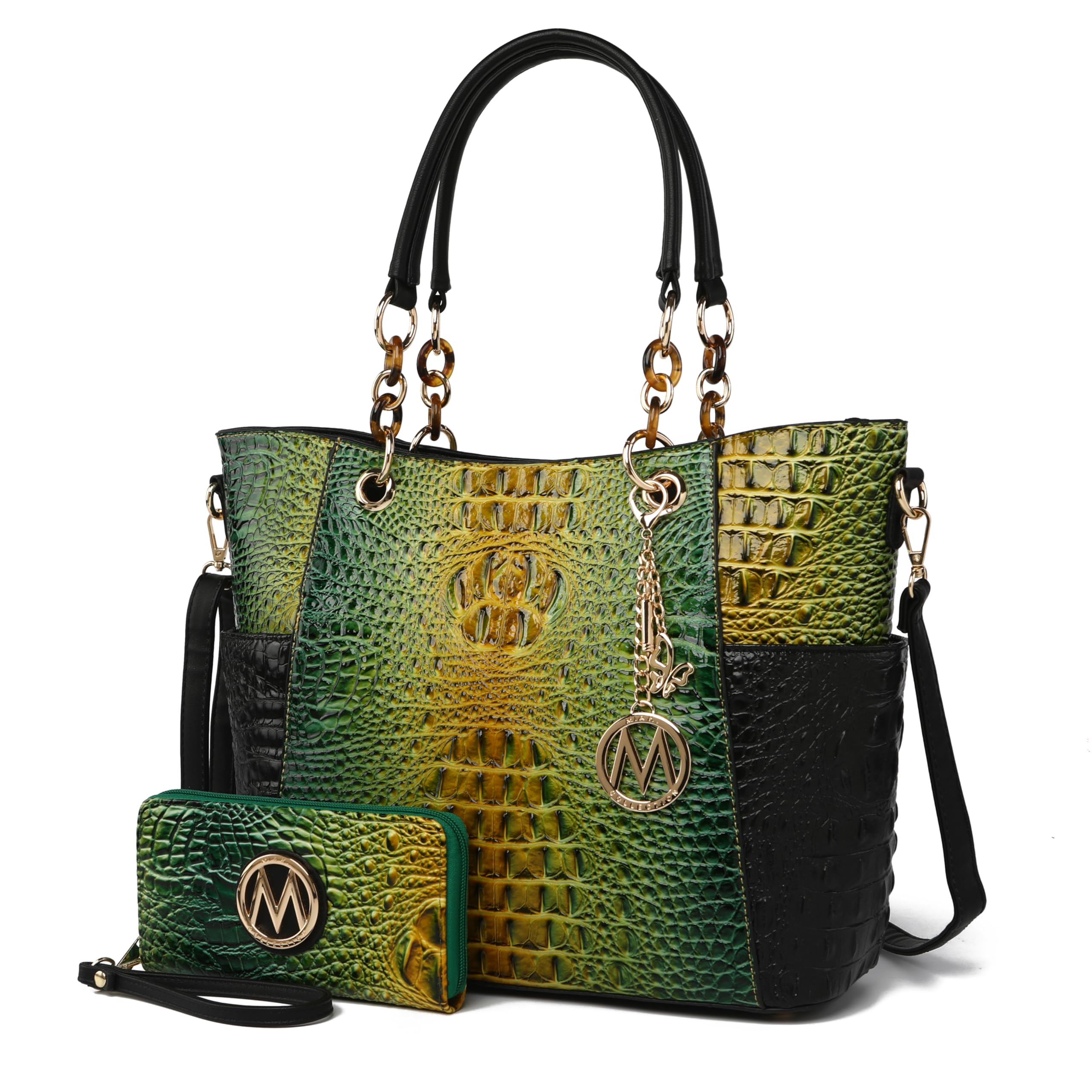 MKF Collection Tote Bag for Women, Handbag Set with Wallet-Top-Handle- Vegan Leather Purse