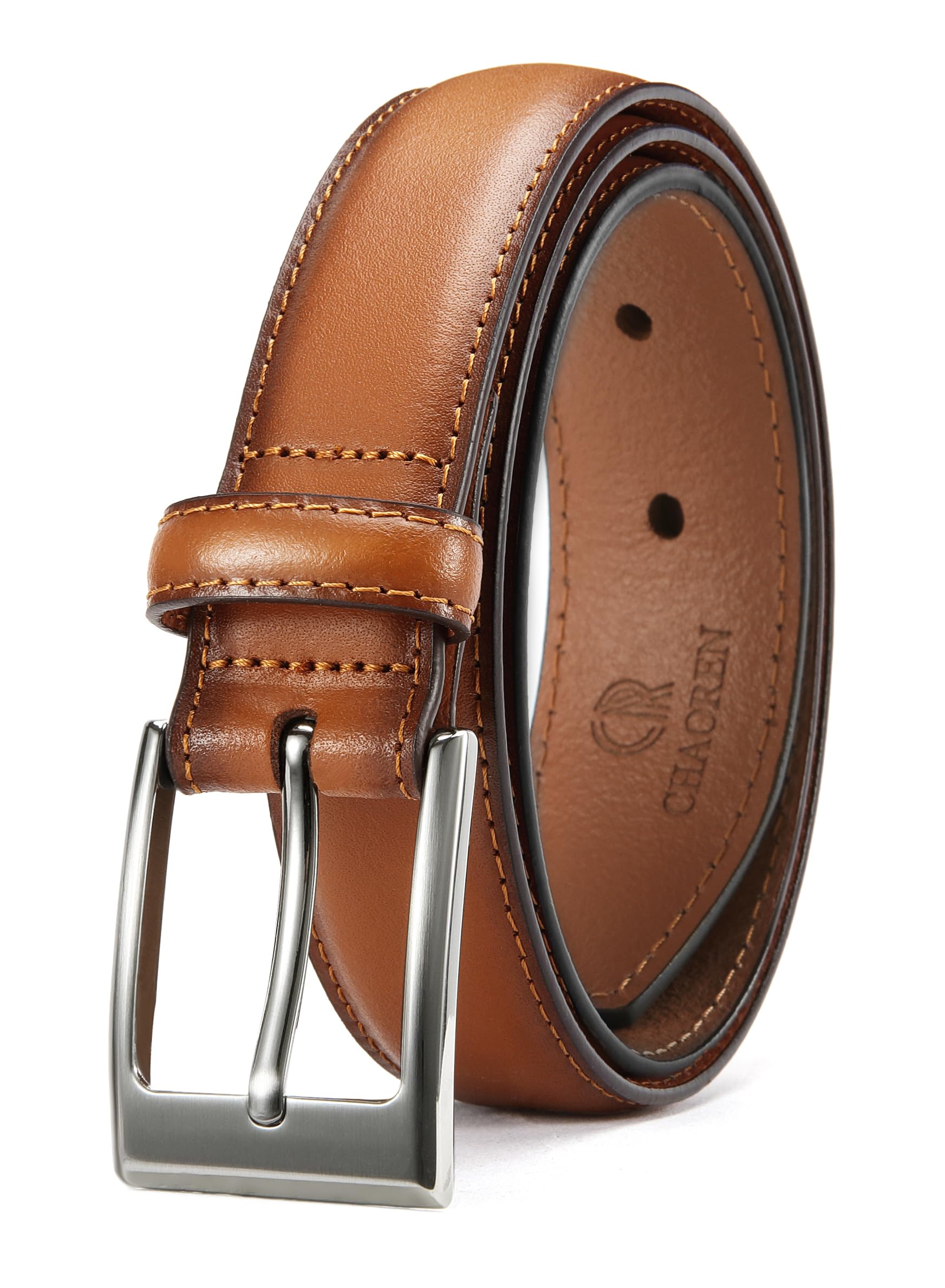 CHAOREN Mens Belts Leather 1 1/8" for Gift Men - Perfect Companion to Mens Dress Shoes