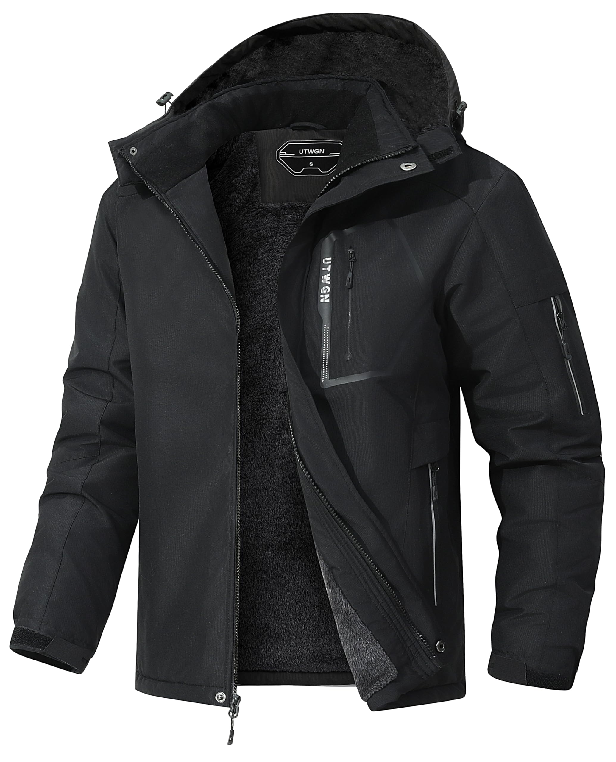 Men's Ski Jacket Winter Warm Snow Coat Waterproof Windbreaker Hooded Work Outerwear Snowboarding Jackets