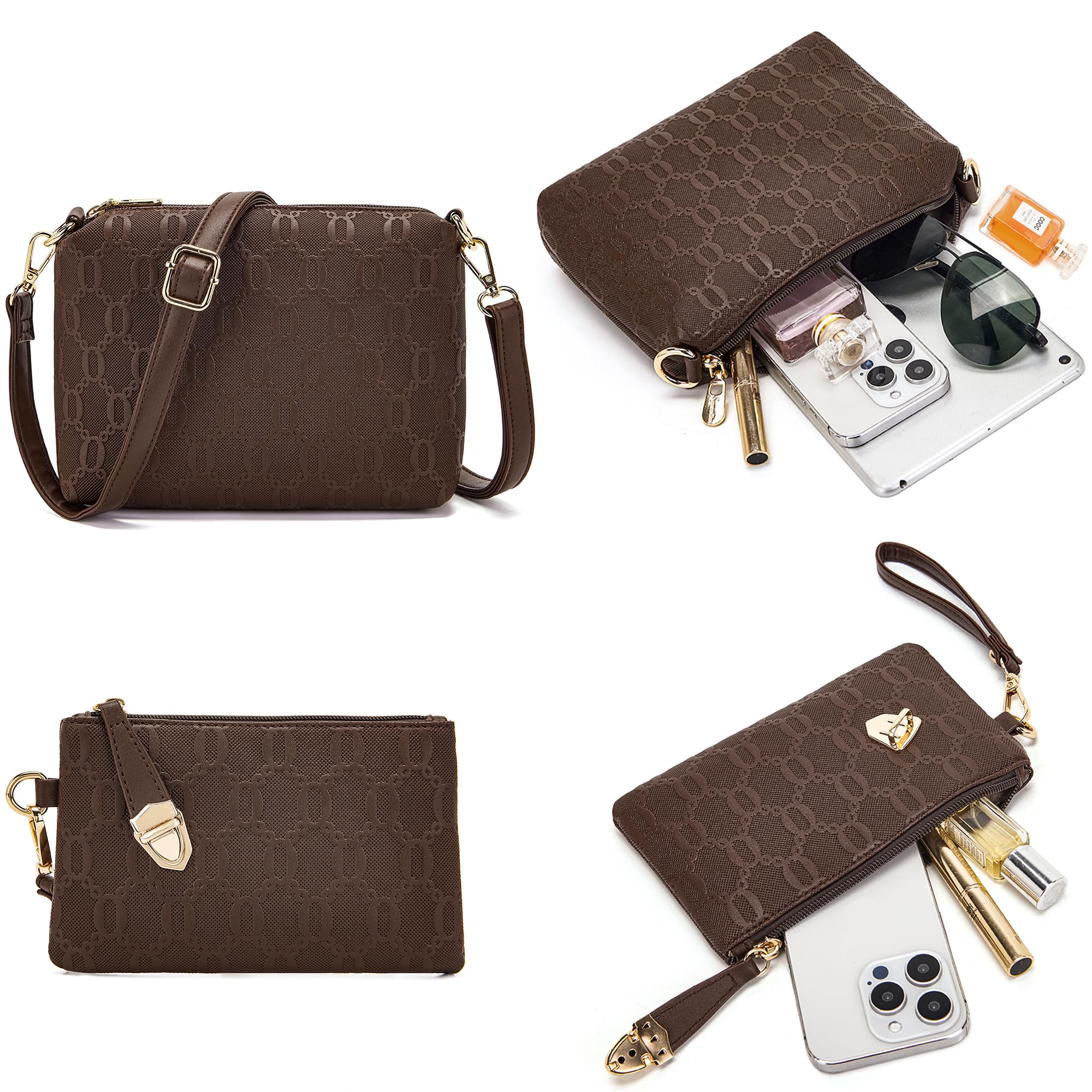 Women's Fashion Handbags Tote Bags Shoulder Bag Top Handle Satchel Purse Set 4pcs