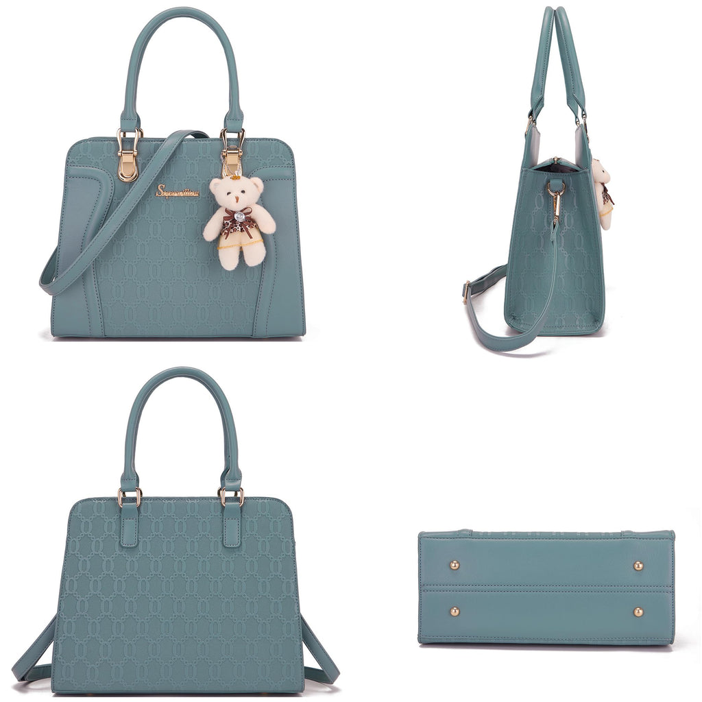 Women's Fashion Handbags Tote Bags Shoulder Bag Top Handle Satchel Purse Set 4pcs