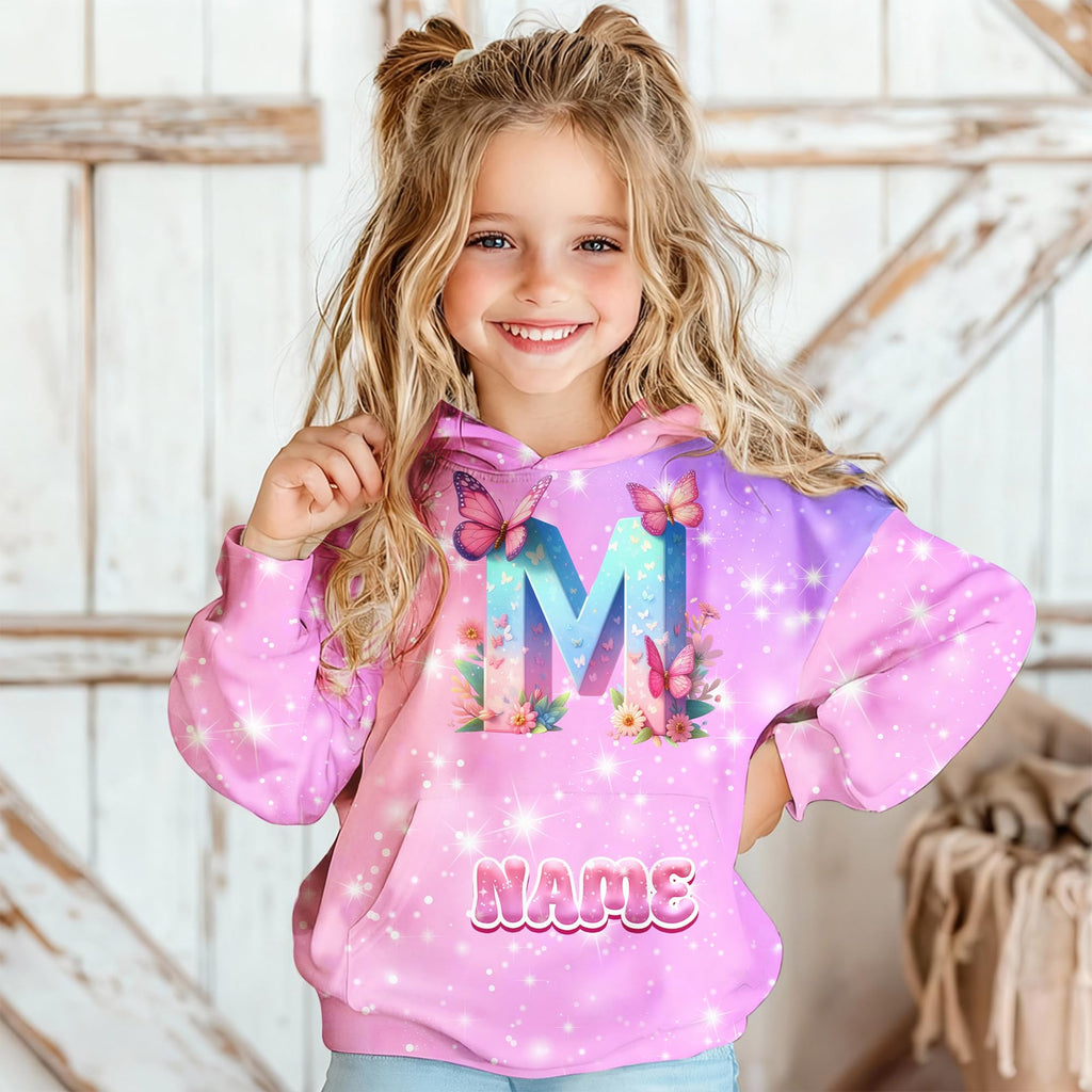 Sweatshirt for Girls - Personalized Pullover Hoodies for Kids - Customized Cute Hooded Gifts for Teen Girls