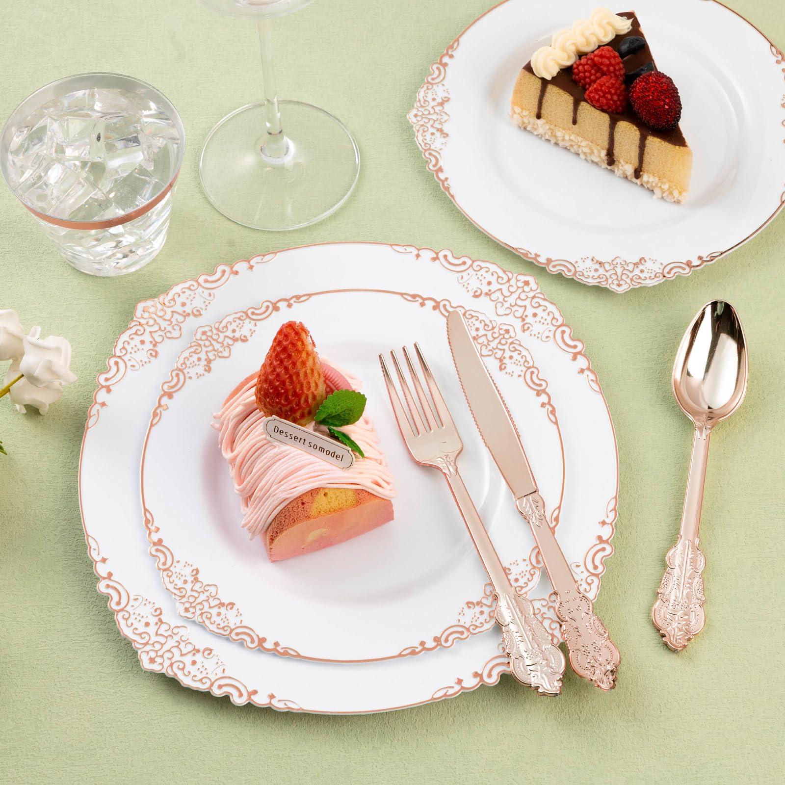 75PCS Gold Plastic Silverware for 25 Guests, Heavy Duty Gold Disposable Utensils Sets, Includes 25 Forks, 25 Spoons, 25 Knives, Elegant Cutlery Perfect for Wedding, Party