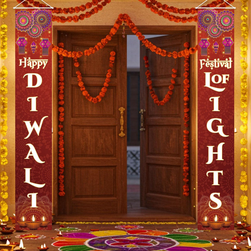 Fall Harvest Scarecrow Porch Banner Sign - Autumn Thanksgiving Front Door Decorations, 12 x 71 Inch