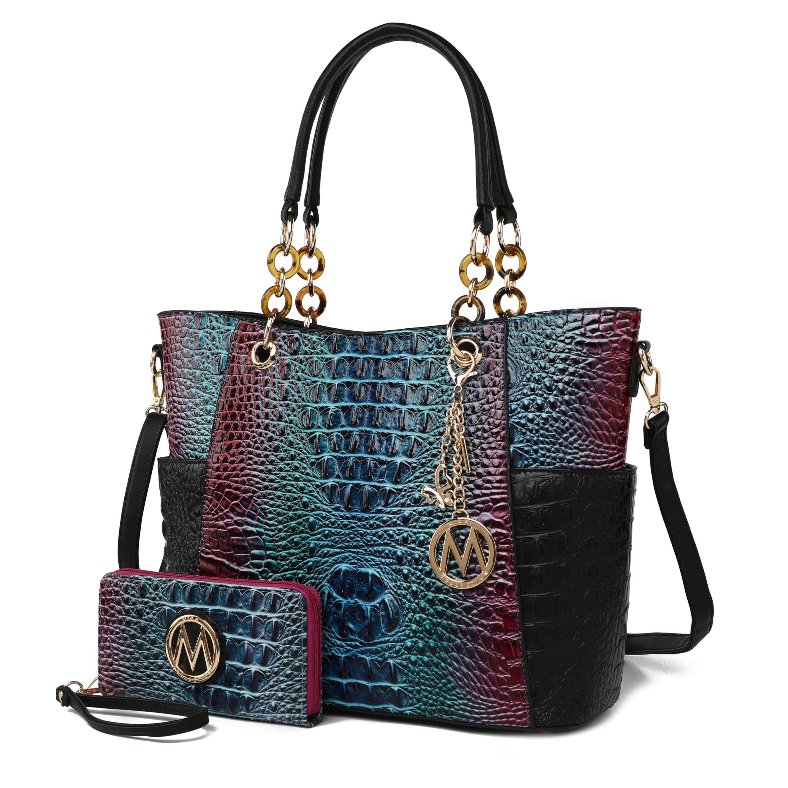 MKF Collection Tote Bag for Women, Handbag Set with Wallet-Top-Handle- Vegan Leather Purse