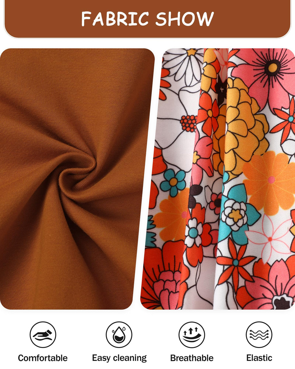 Coco&RARA Toddler Girls Clothes Baby Hoodie Sweatshirt Flower Sweatpants Outfits 2pcs Fall Winter Tracksuit Set 18M-6T