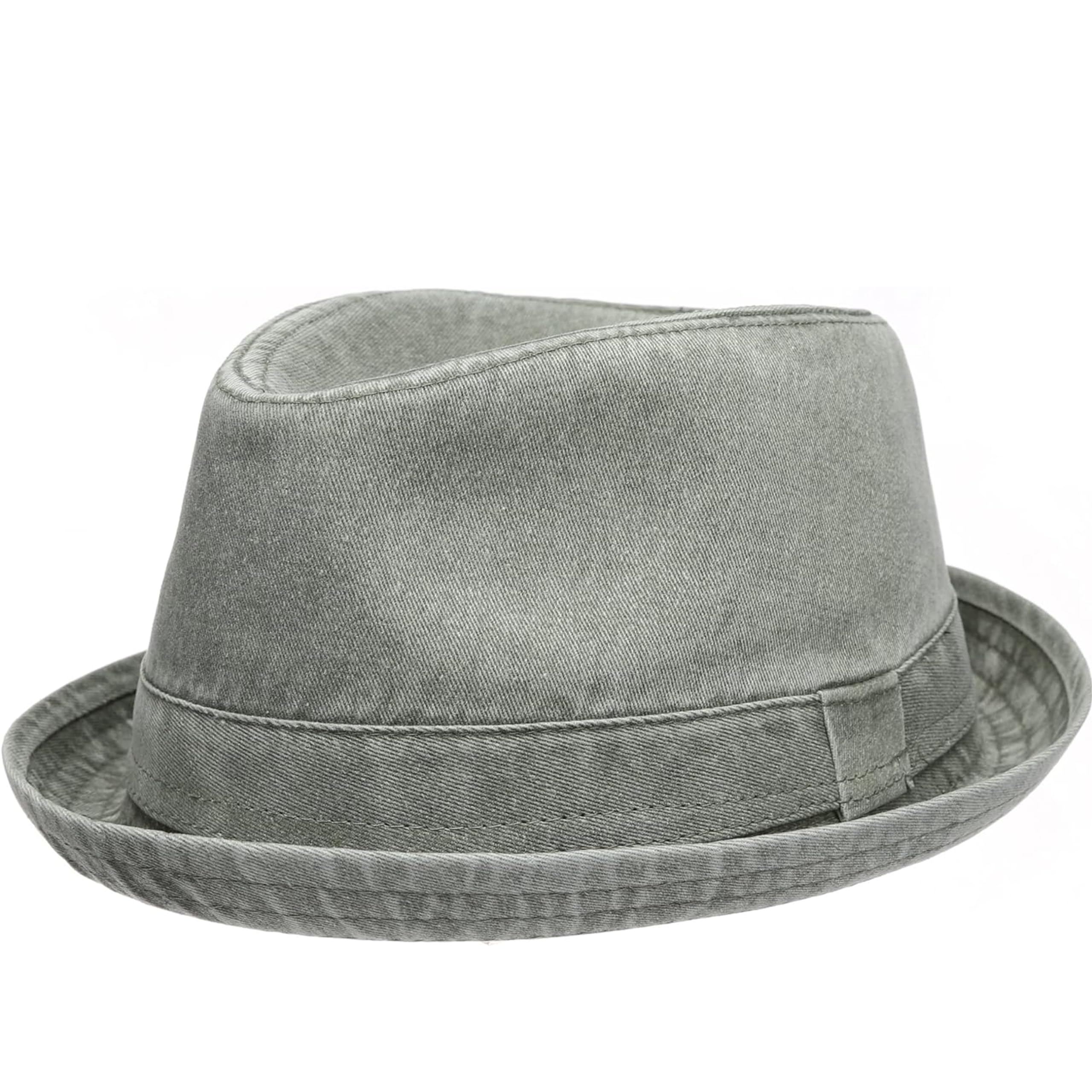 Men's Casual Vintage Style Washed Cotton Fedora Hat