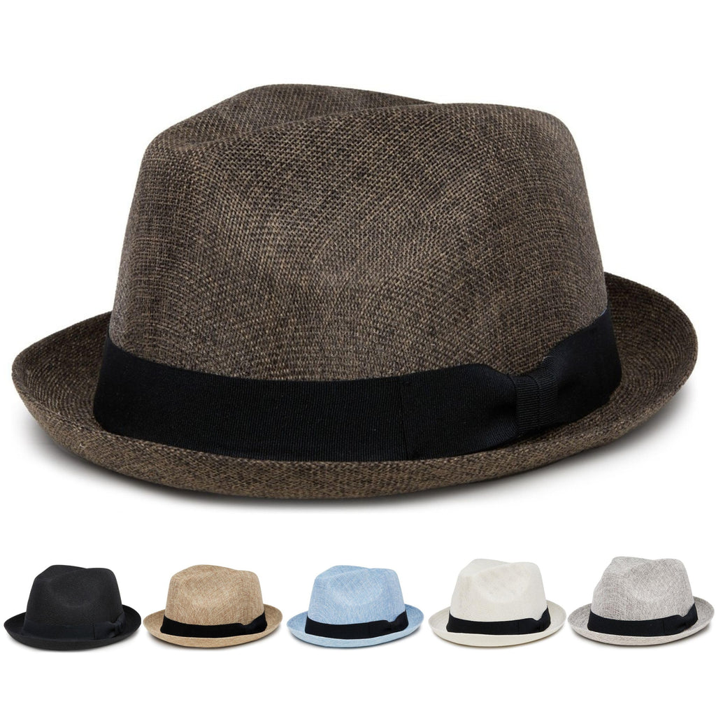 Funky Junque Premium Fedora Hat - Stylish Sun Protection for Men & Women - Perfect for Summer Beach, Travel & Outdoors