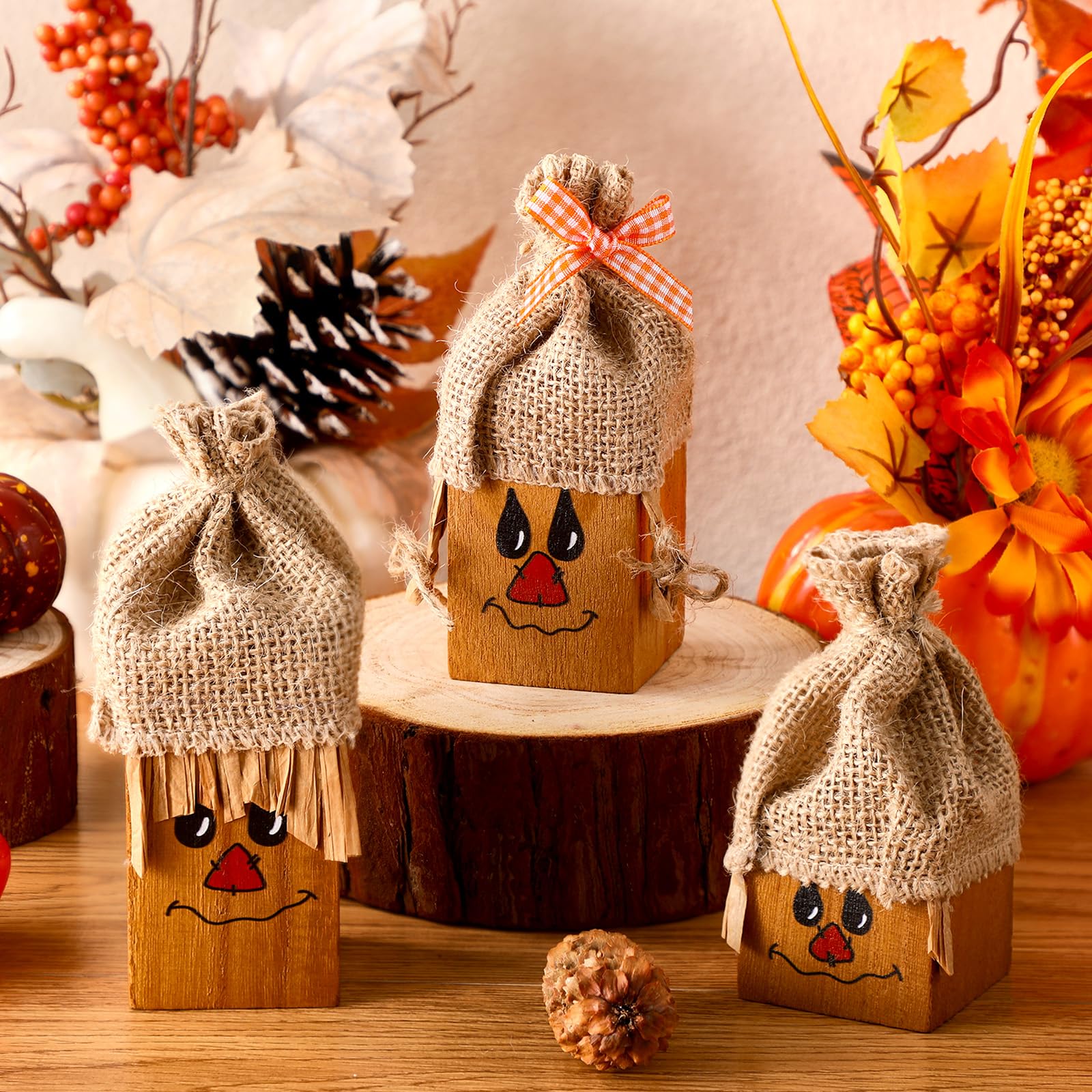 3 Pcs Fall Thanksgiving Decorations Fall Wooden Turkey Pilgrim Couple Table Sign Thanksgiving Standing Tabletop Decor for Autumn Harvest Indoor Tabletop(Turkey)