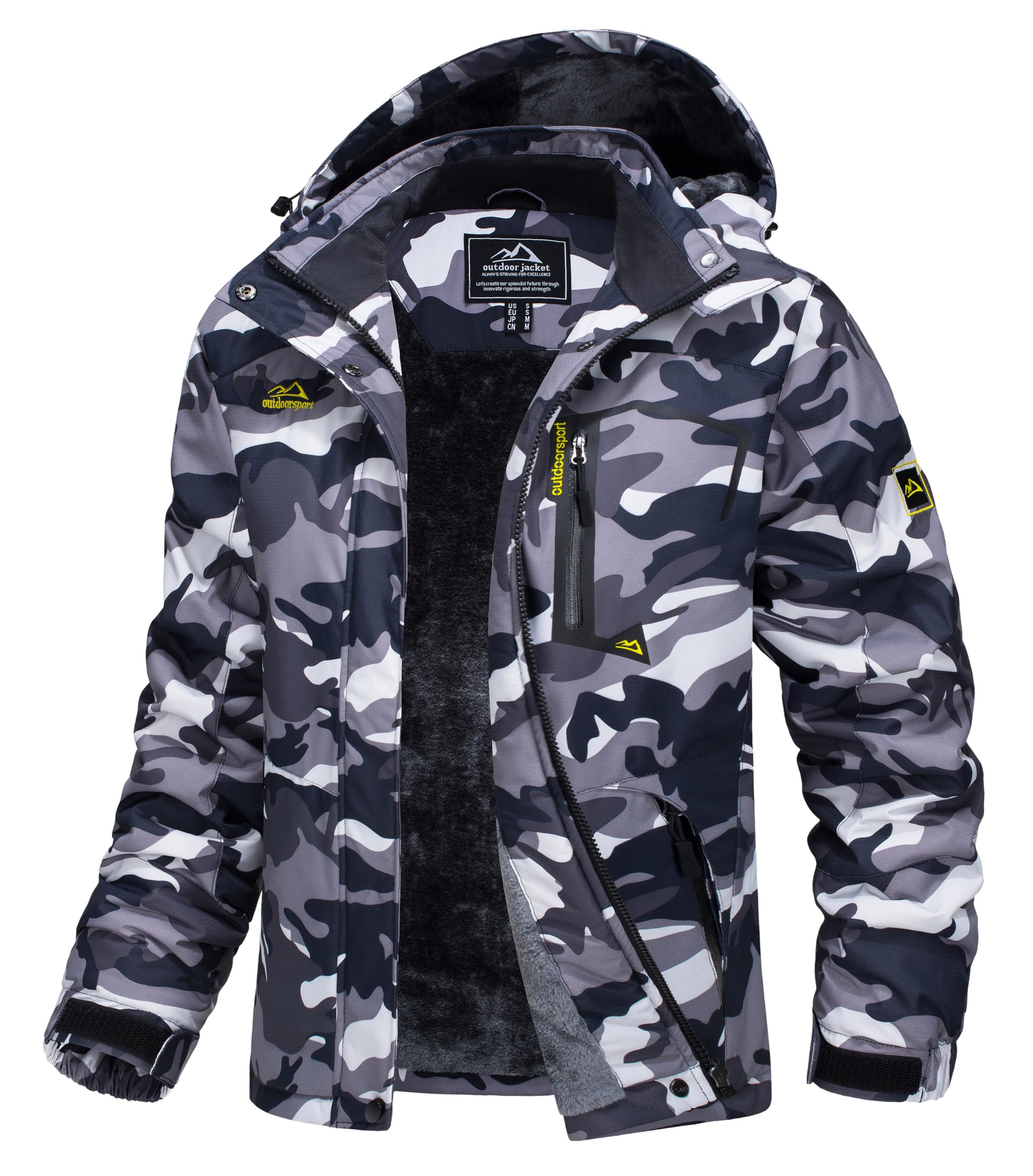 MAGCOMSEN Womens Ski Jacket Waterproof Insulated Snow Jacket Warm Windproof Winter Coats with Hood Fleece Lined Jacket