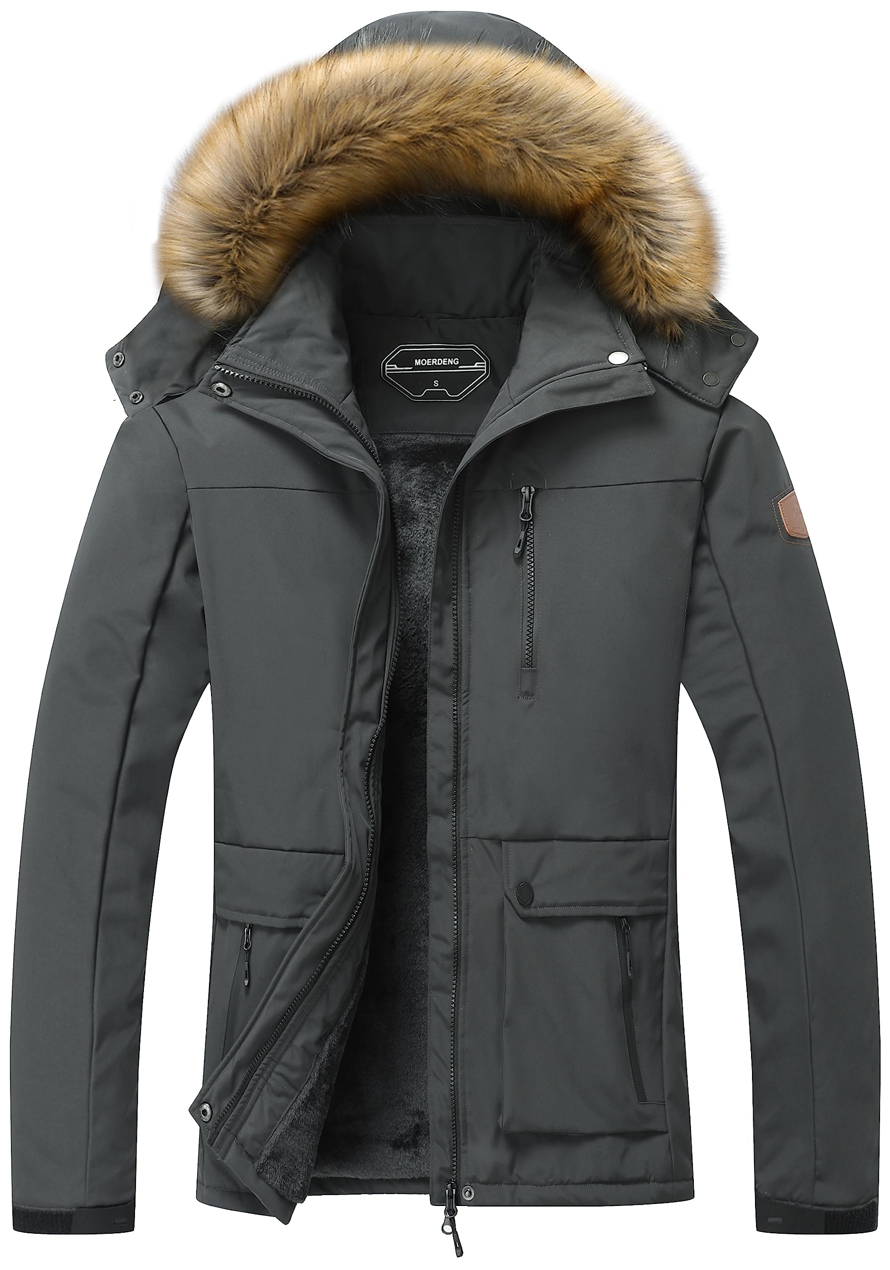 MOERDENG Women's Waterproof Ski Snow Jacket Winter Warm Hooded Snow Coat Mountain Windproof Ski Jacket For Women