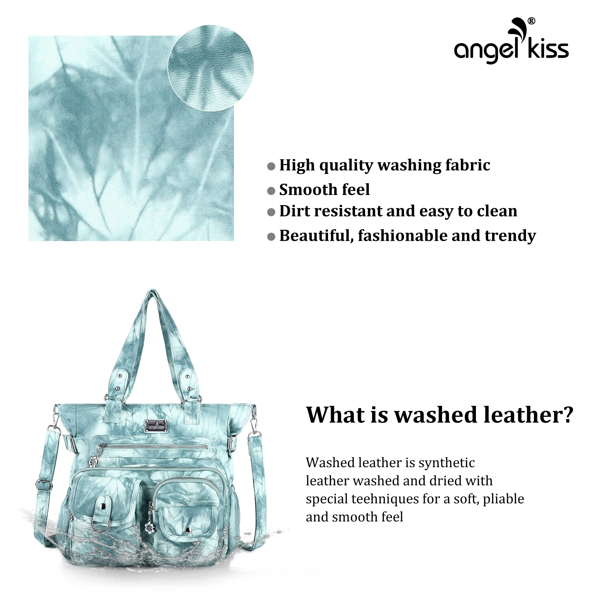 Angelkiss Purses and Handbag for Women Soft Leather Hobo Bags Satchel Shoulder Bags Ladies Tote Crossbody Bag