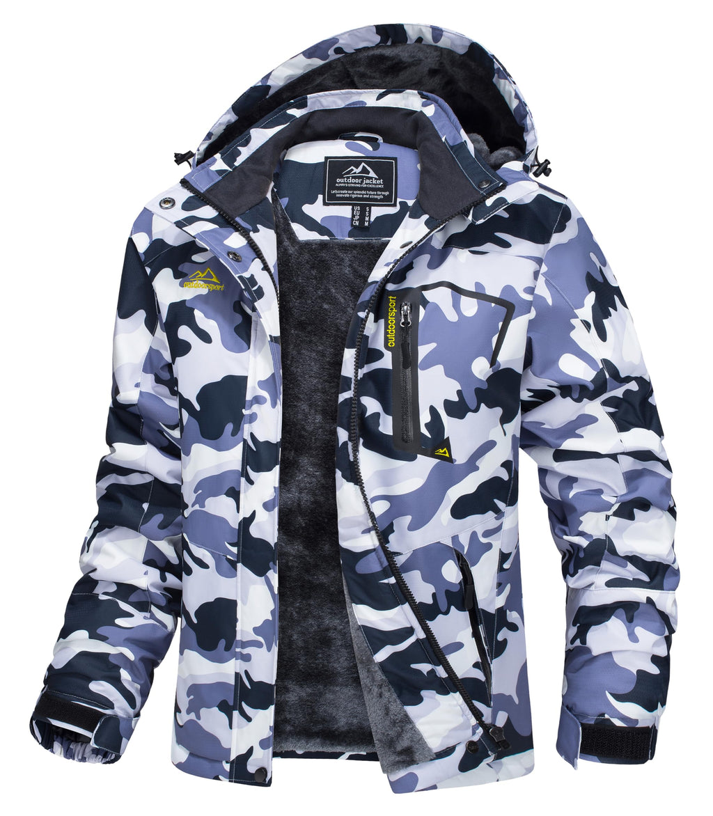 MAGCOMSEN Womens Ski Jacket Waterproof Insulated Snow Jacket Warm Windproof Winter Coats with Hood Fleece Lined Jacket