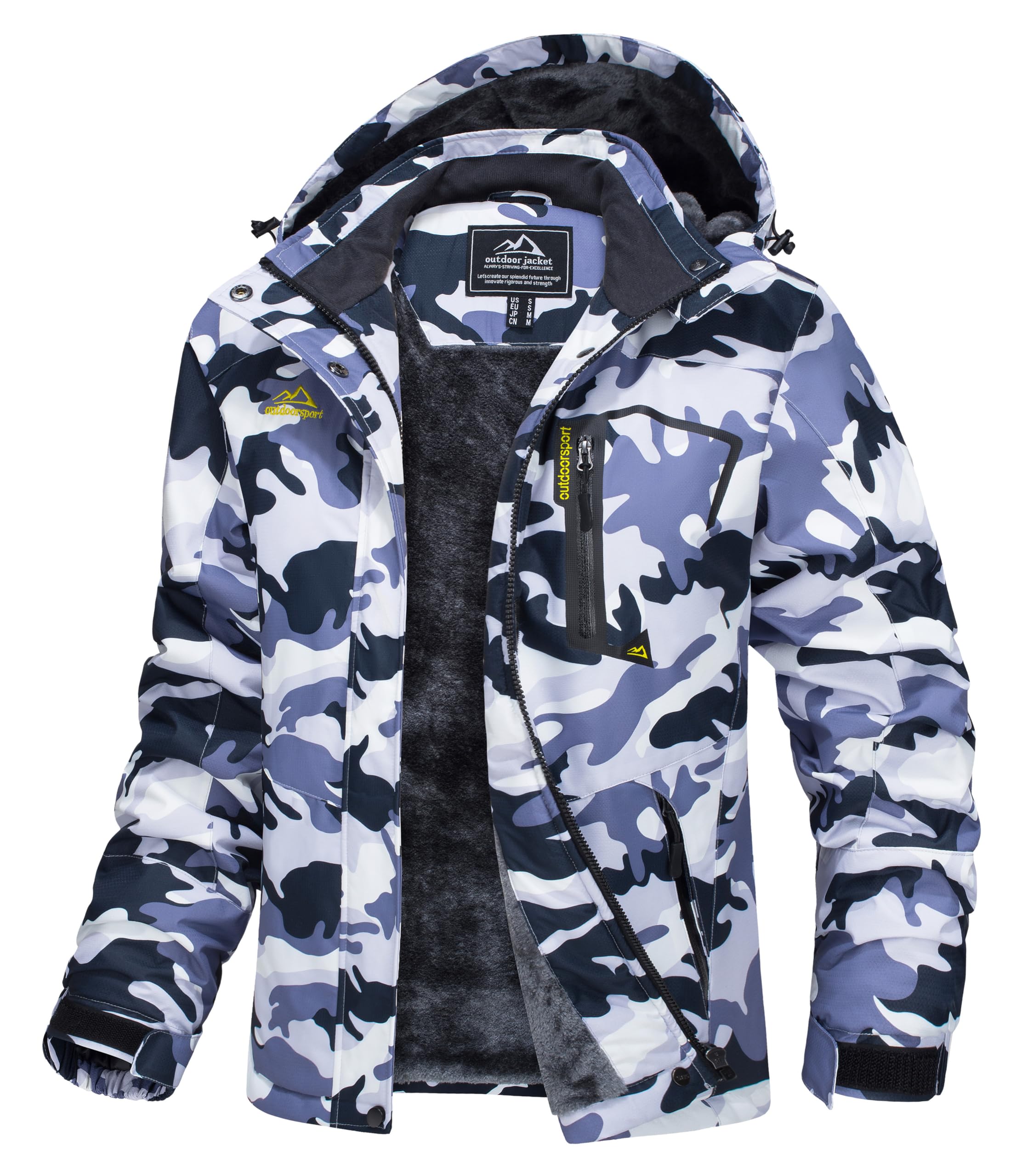 MAGCOMSEN Womens Ski Jacket Waterproof Insulated Snow Jacket Warm Windproof Winter Coats with Hood Fleece Lined Jacket