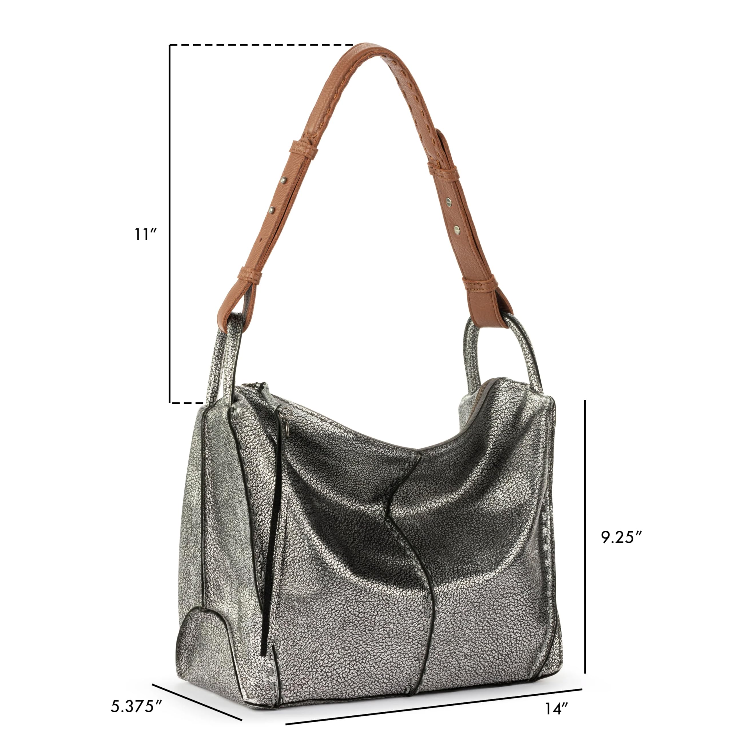 The Sak Los Feliz Hobo Purse - Premium Large Leather Women's Handbag for Everyday & Travel - Durable Purse With Zipper Pocket