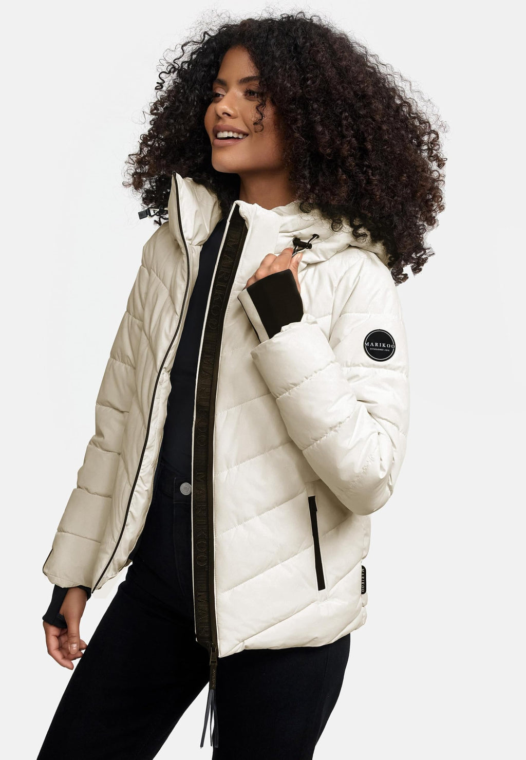 Marikoo Women's Winter Jacket with Hood - Weather-Resistant - Quilted Puffer Coat - Samuiaa XVI XS-3XL