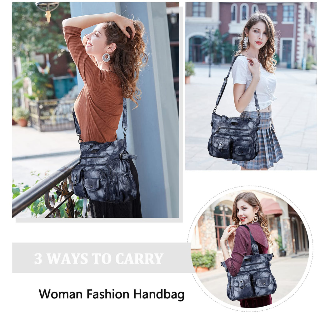 Angelkiss Purses and Handbag for Women Soft Leather Hobo Bags Satchel Shoulder Bags Ladies Tote Crossbody Bag