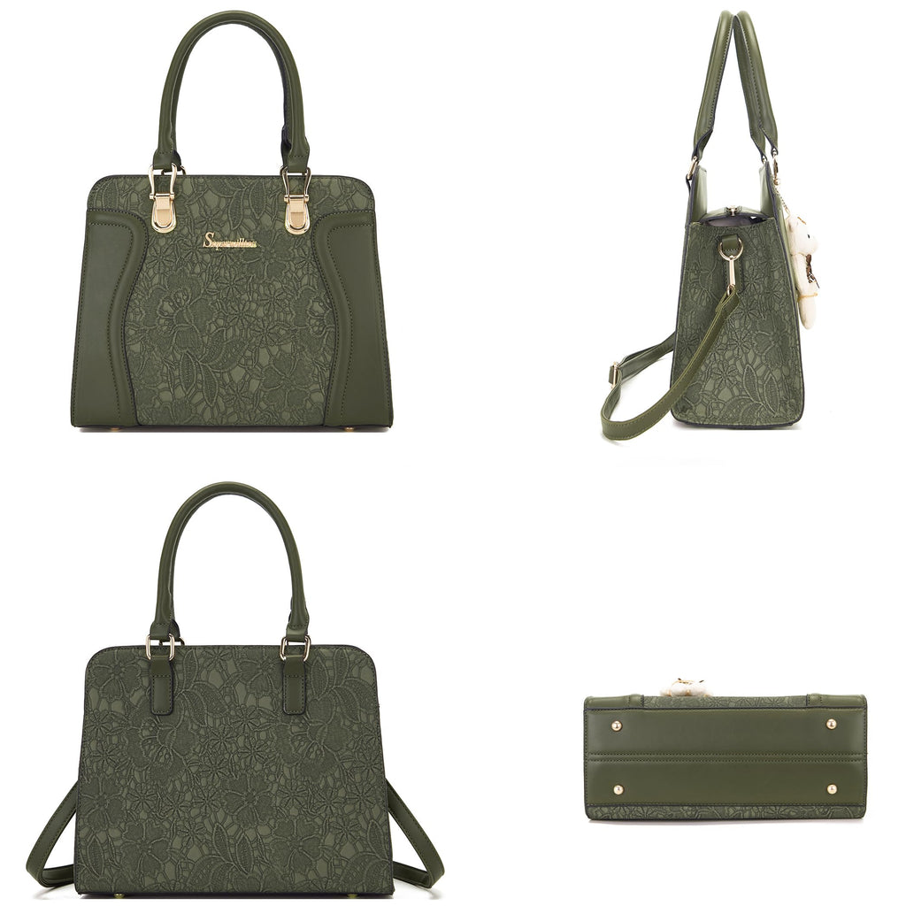 Women's Fashion Handbags Tote Bags Shoulder Bag Top Handle Satchel Purse Set 4pcs