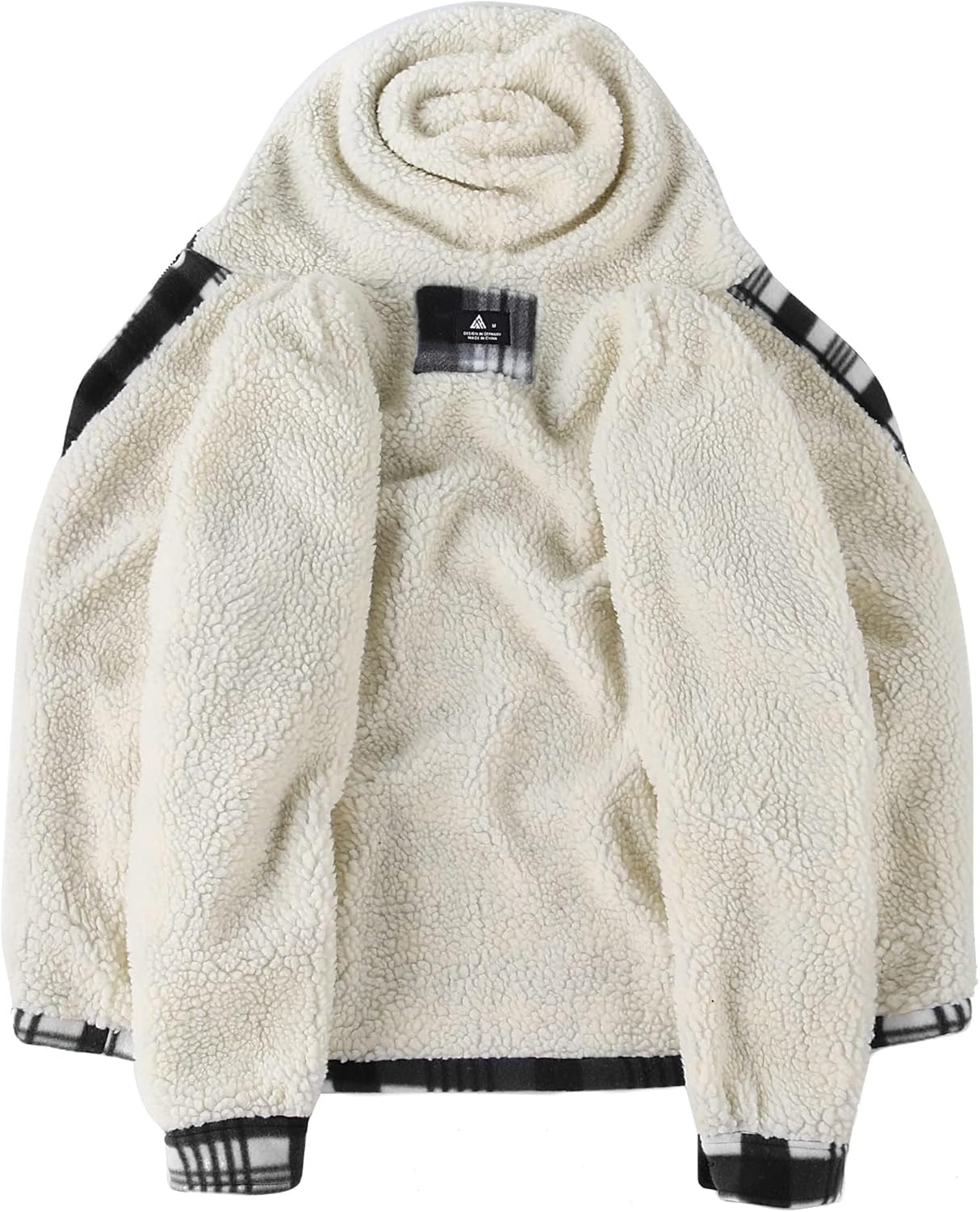 SCODI Men's Flannel Shirt Jacket Fleece Sherpa Lined Plaid Jackets Coat Full Zip Up Hoodie Winter Outwear