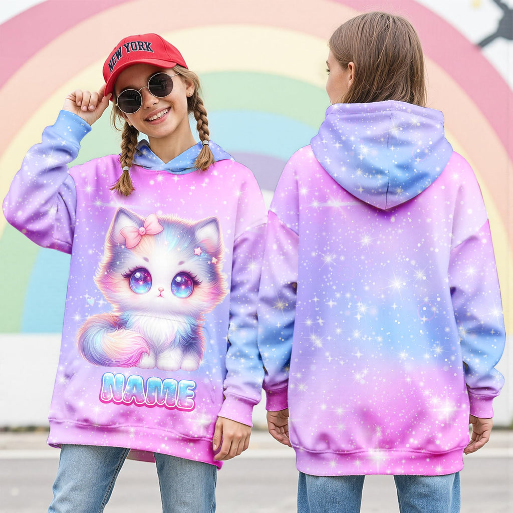 Girls Hoodies - Personalized Pullover with Pocket for Kids Teens - Graphic Hooded Sweatshirts Gifts for Youth