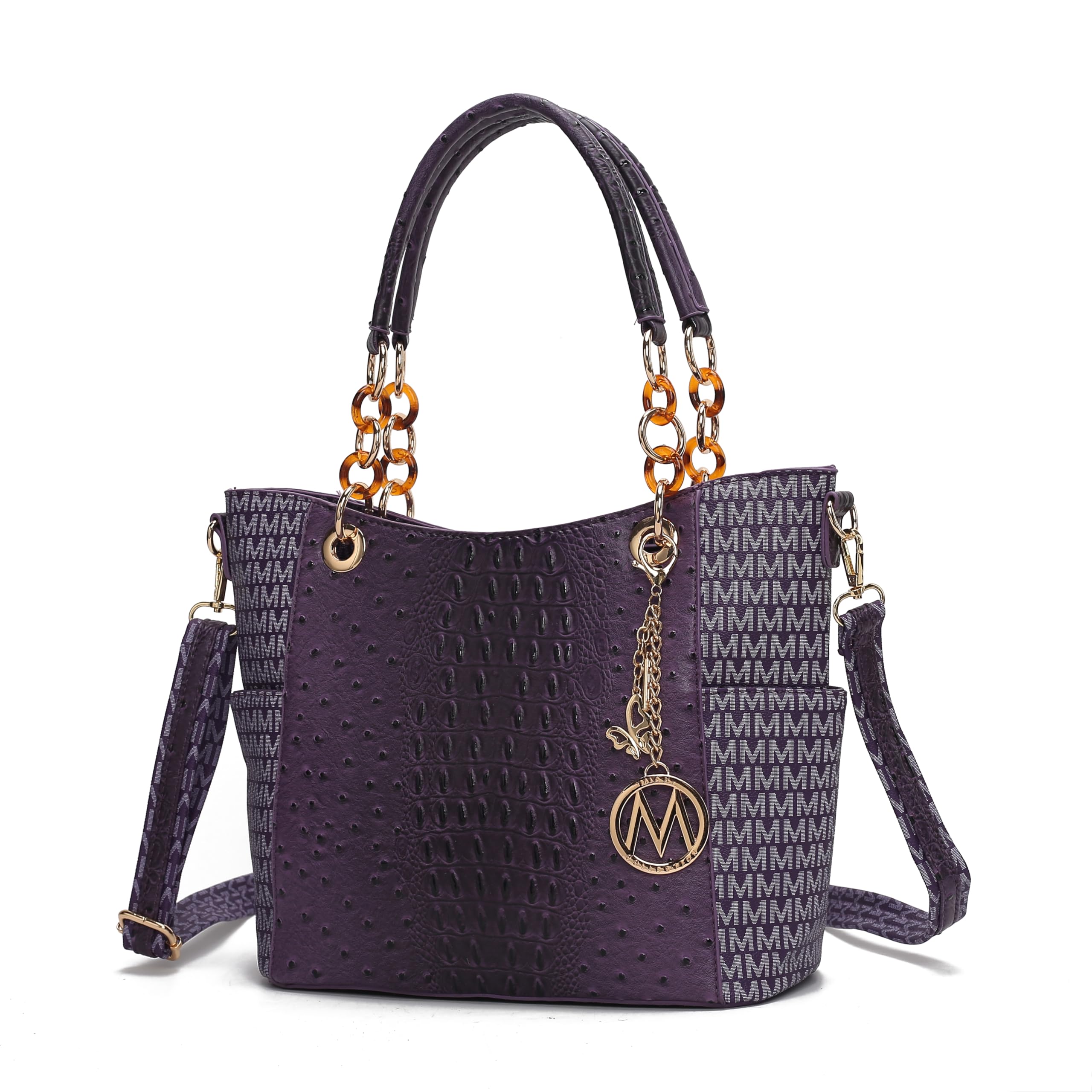 MKF Collection Shoulder Bag for Women, Vegan Leather Handbag Purse Top-Handle Crossbody Bag Tote Bag by Mia K